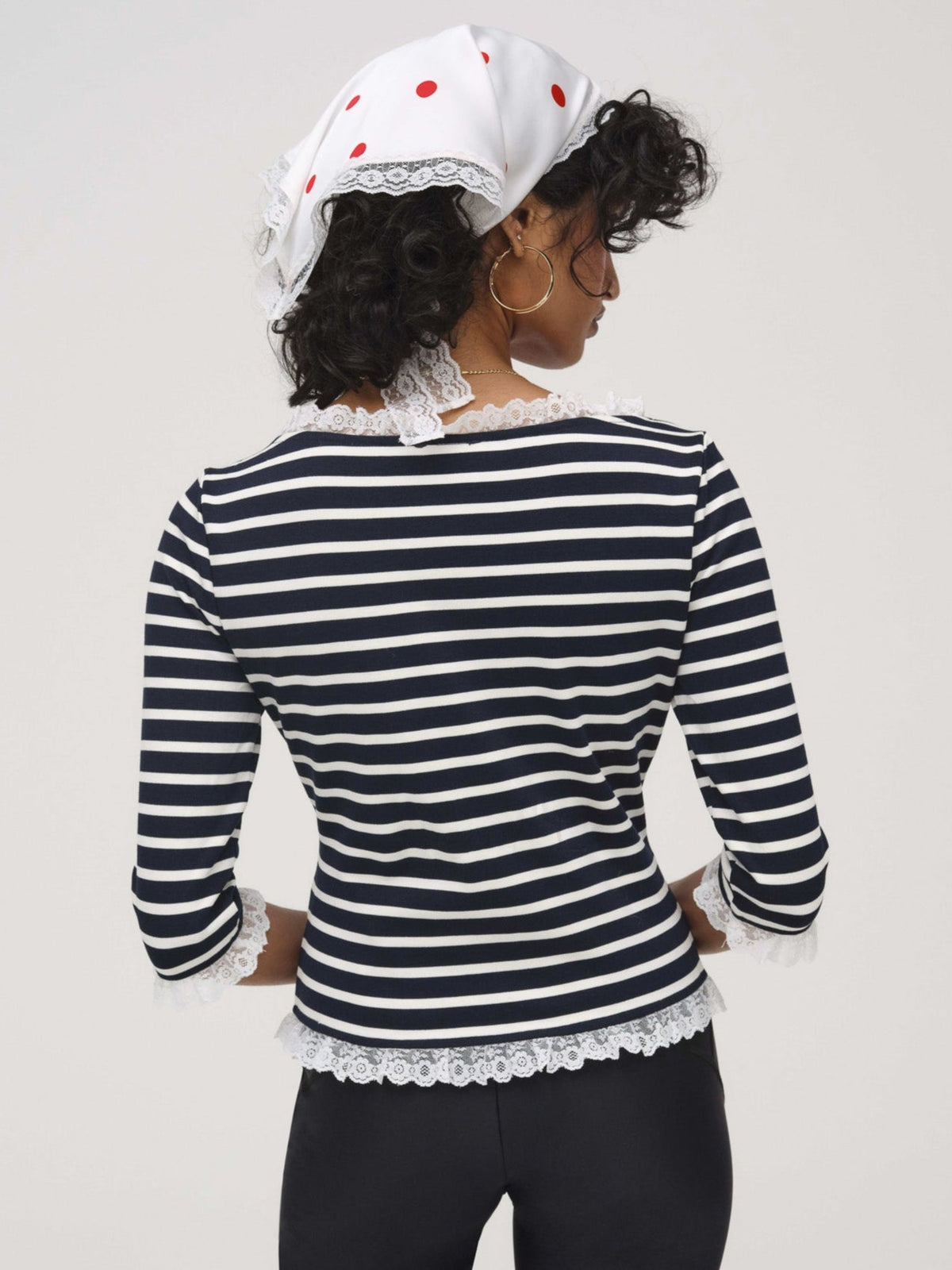 Suzette Stripe Cardigan - Black