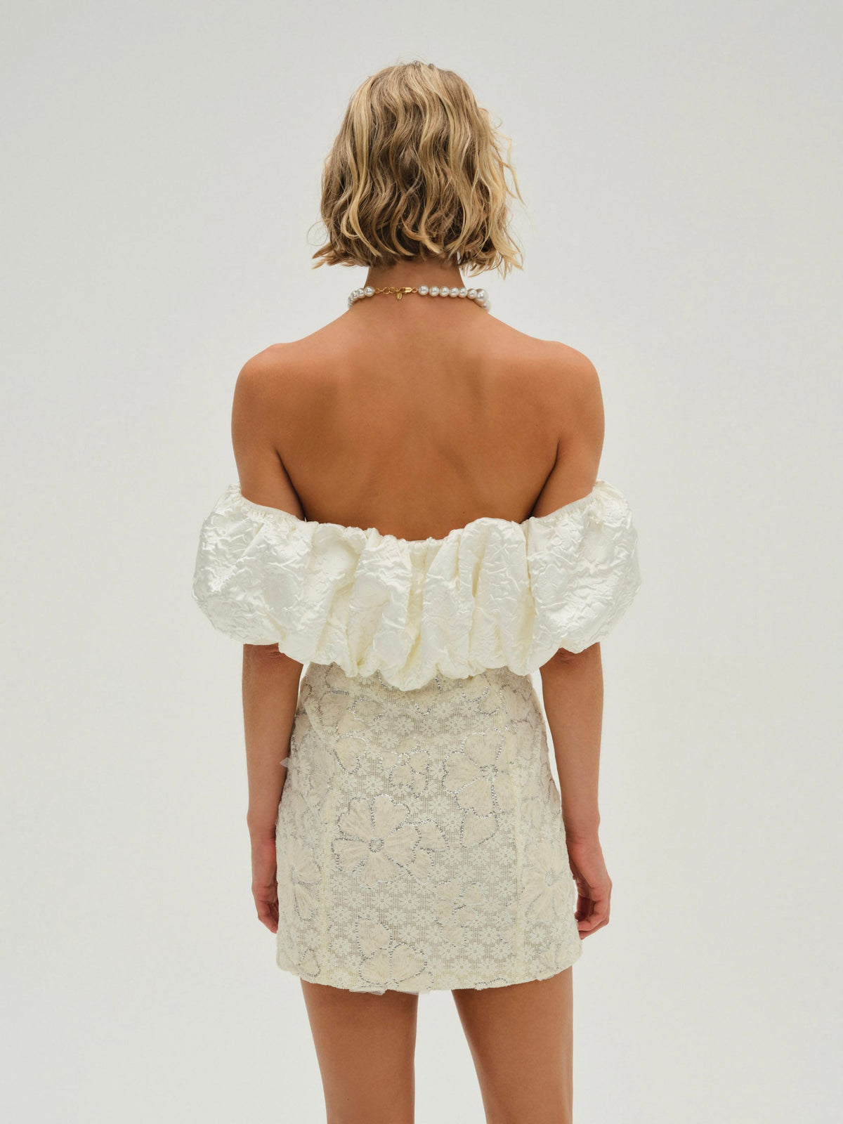 Snowflake Daisy Mini Dress - Cream