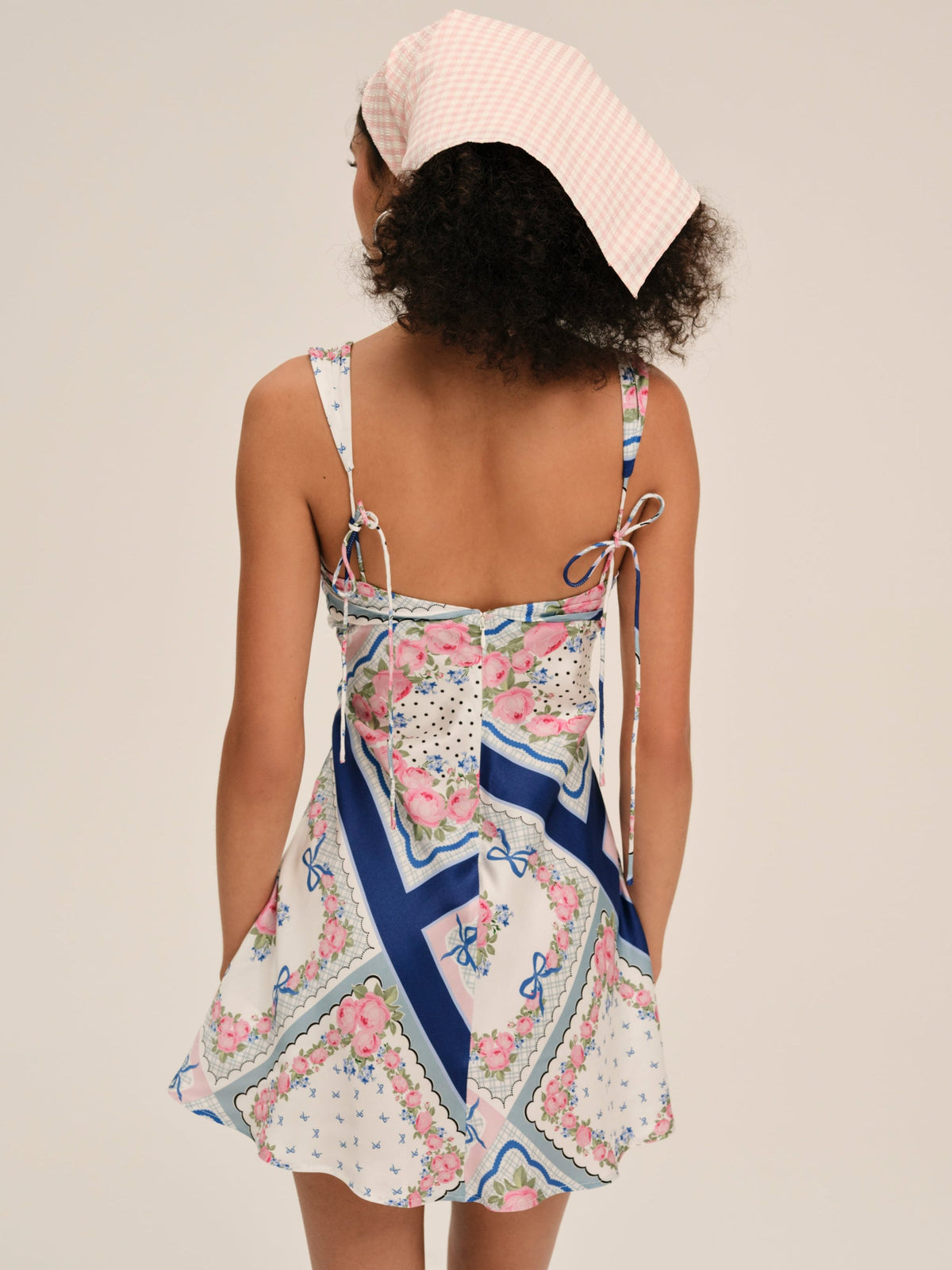 Summer Scarf Mini Dress - Blue