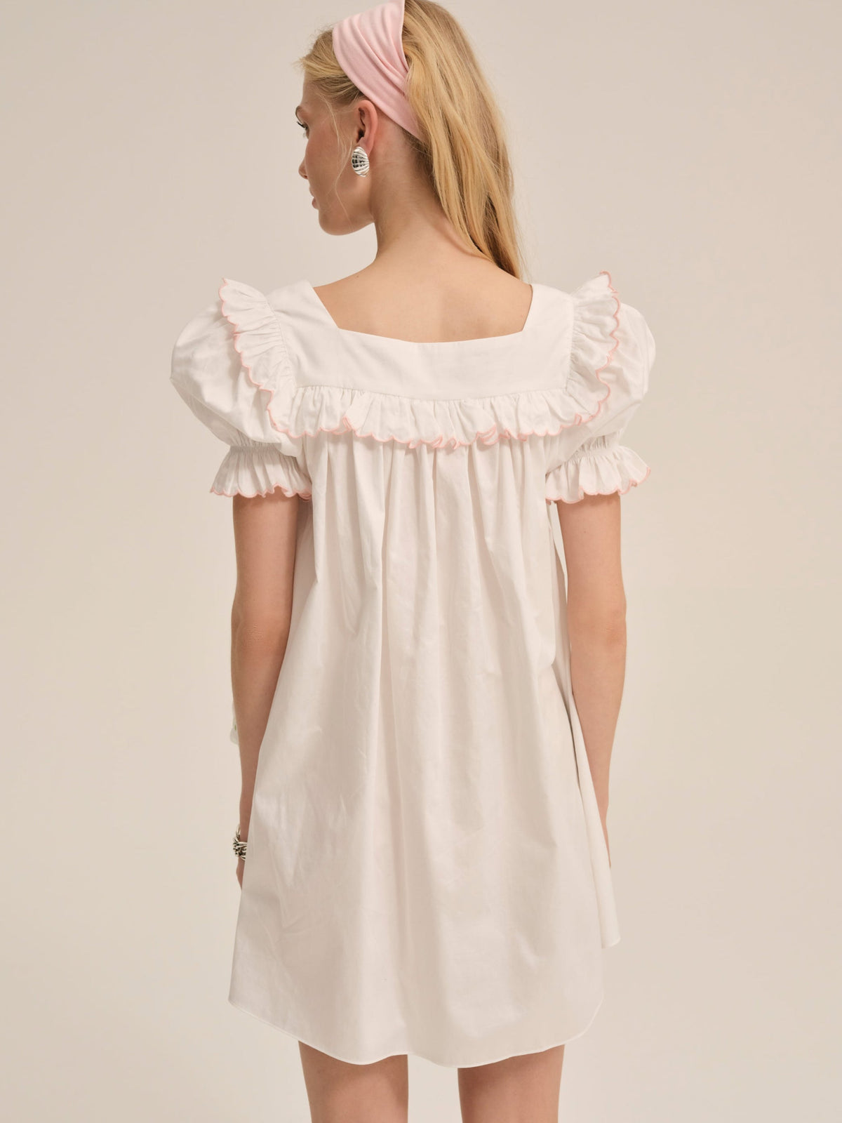 Tea Time Babydoll Dress - White