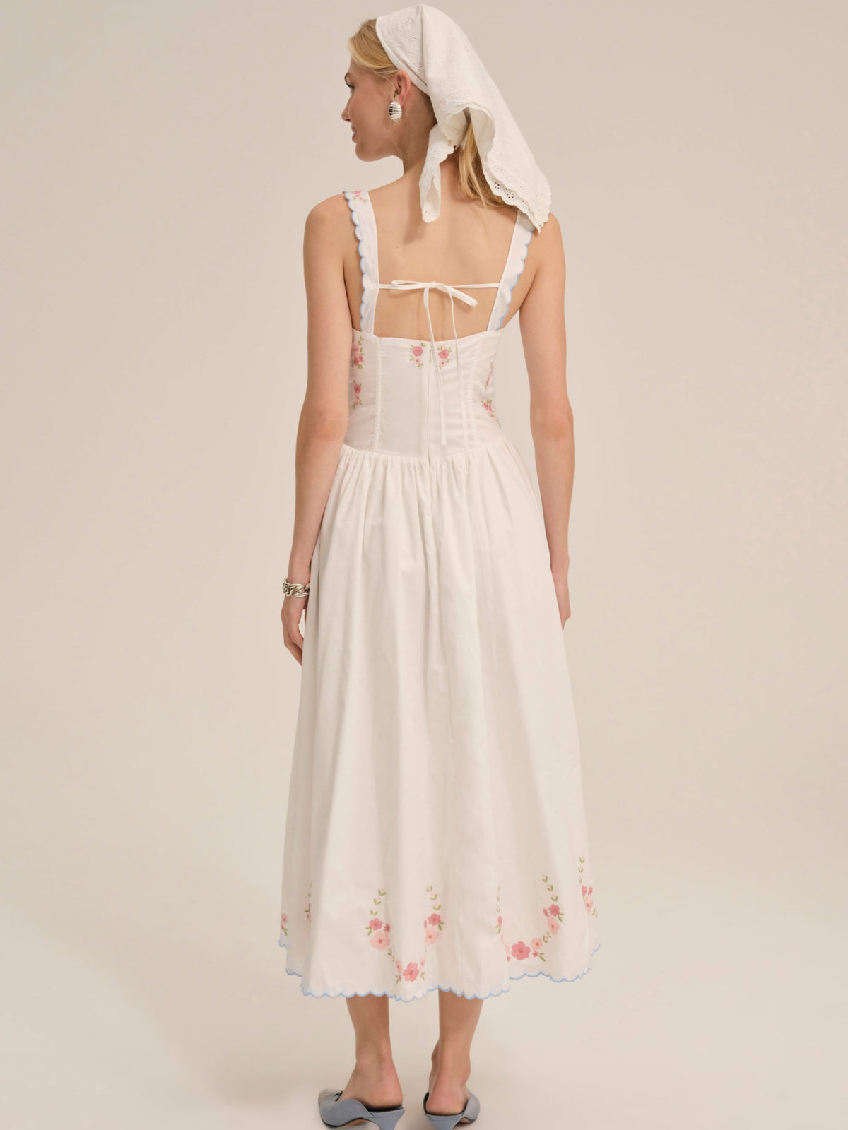 Tea Time Midi Dress - White