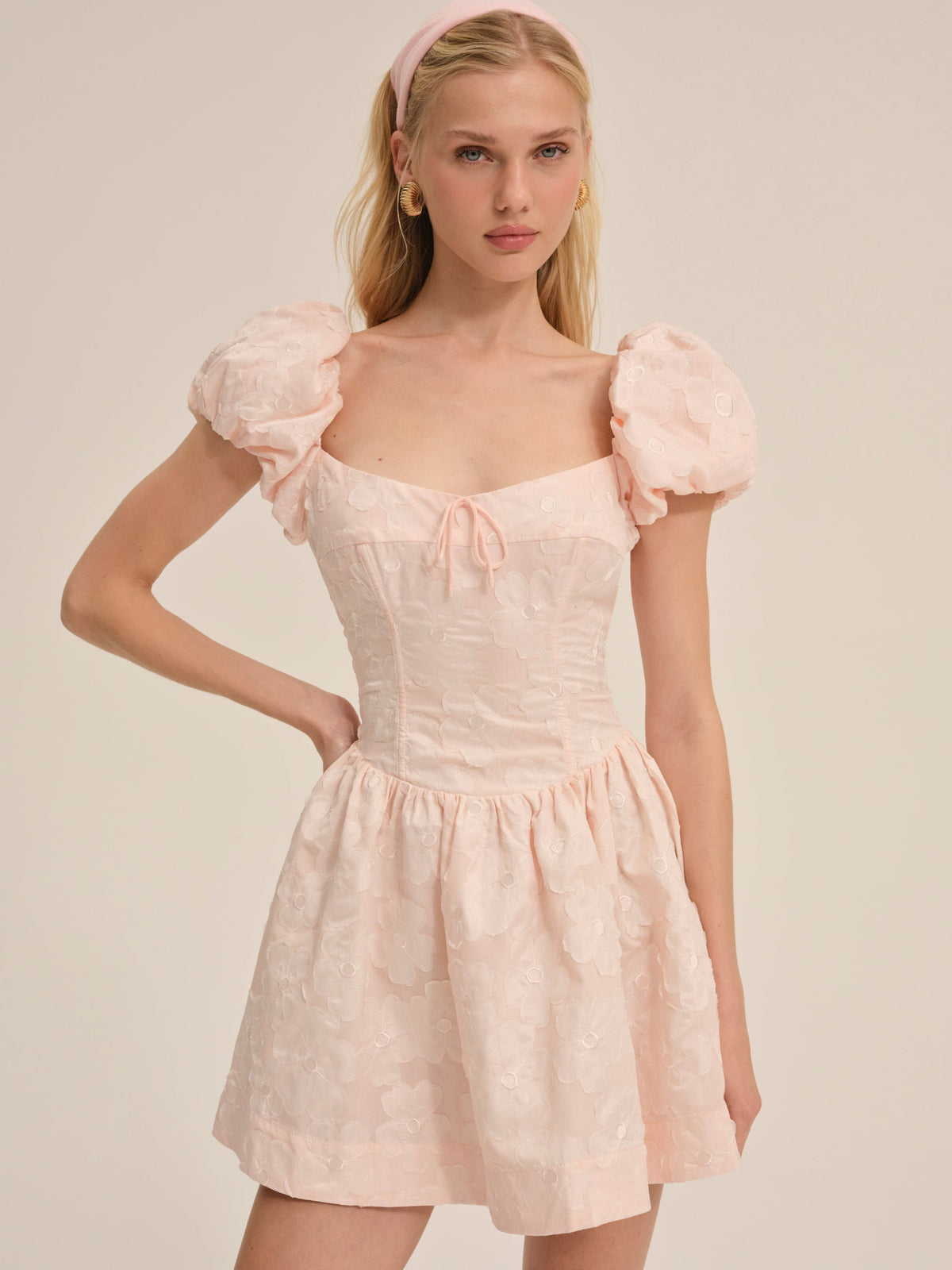 Florence Mini Dress - Peach