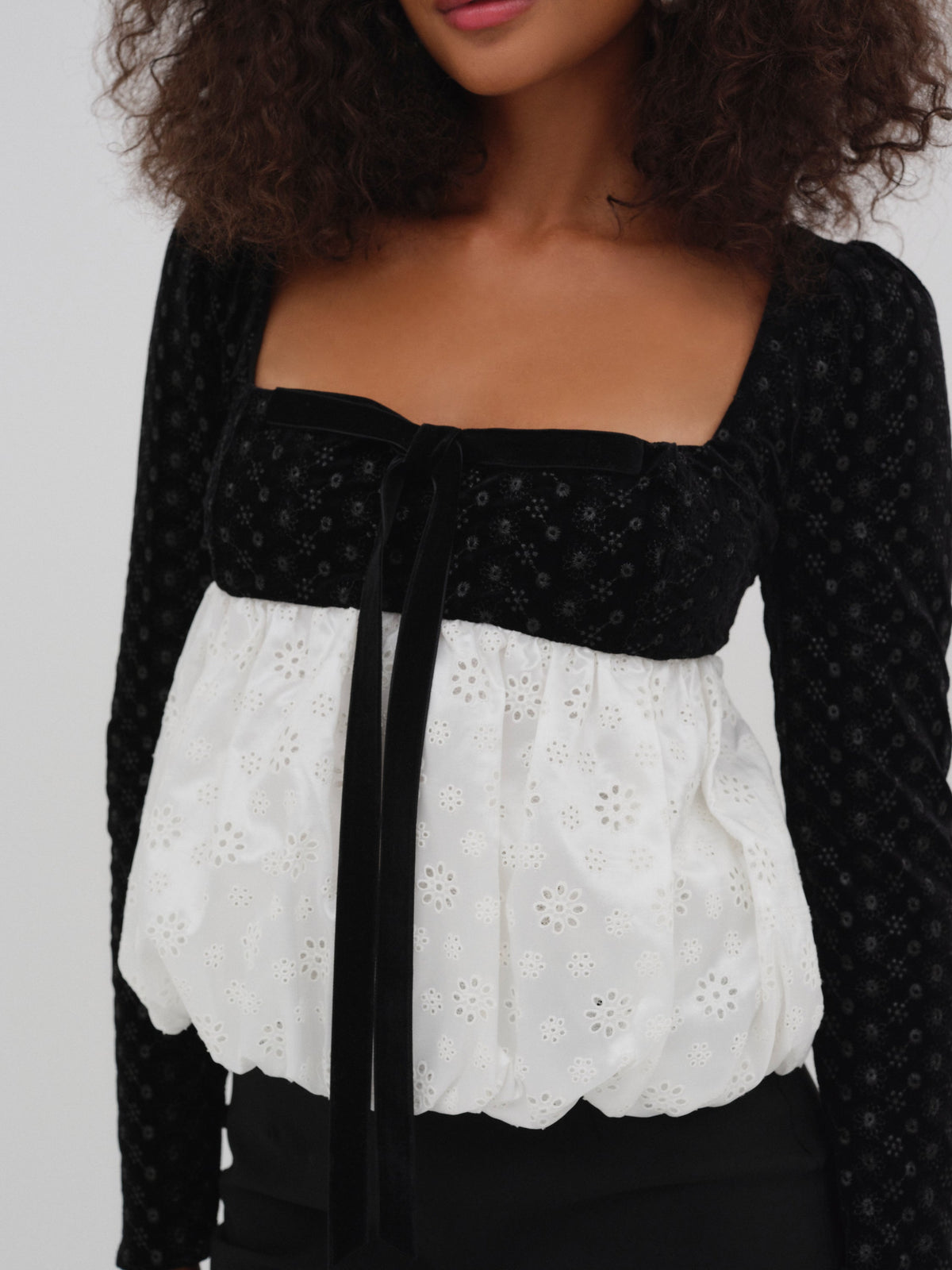 Elisa Bubble Top - White
