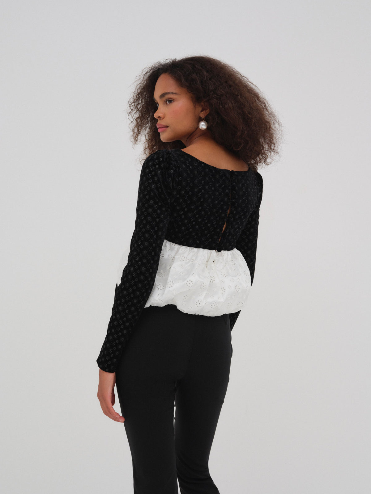 Elisa Bubble Top - White