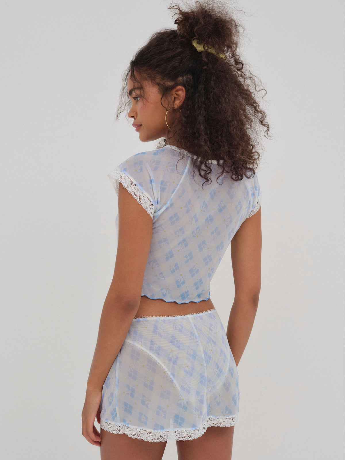 Dee Dee Daisy Mini Skirt - Blue