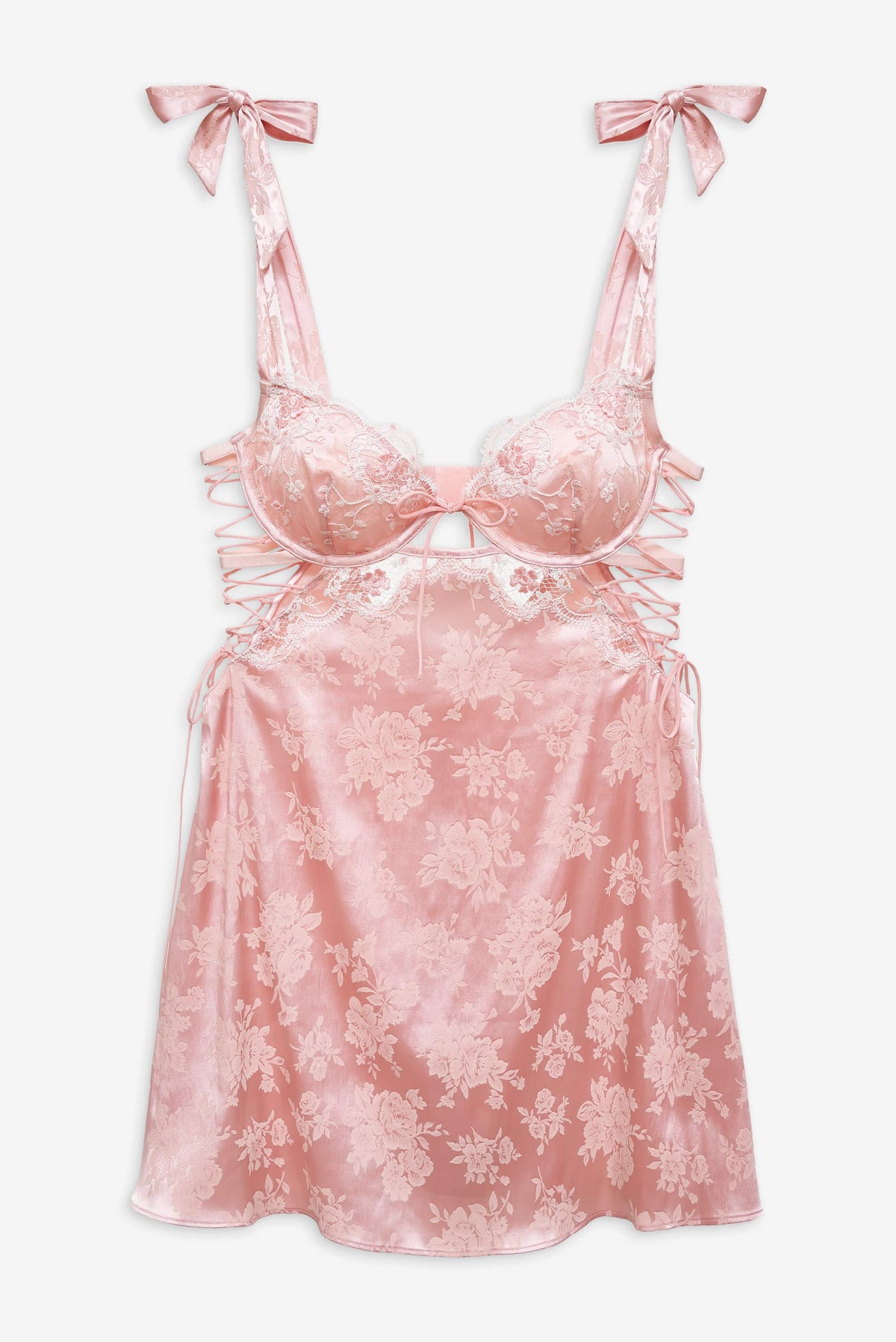 Le Fleur Slip Dress - Peach