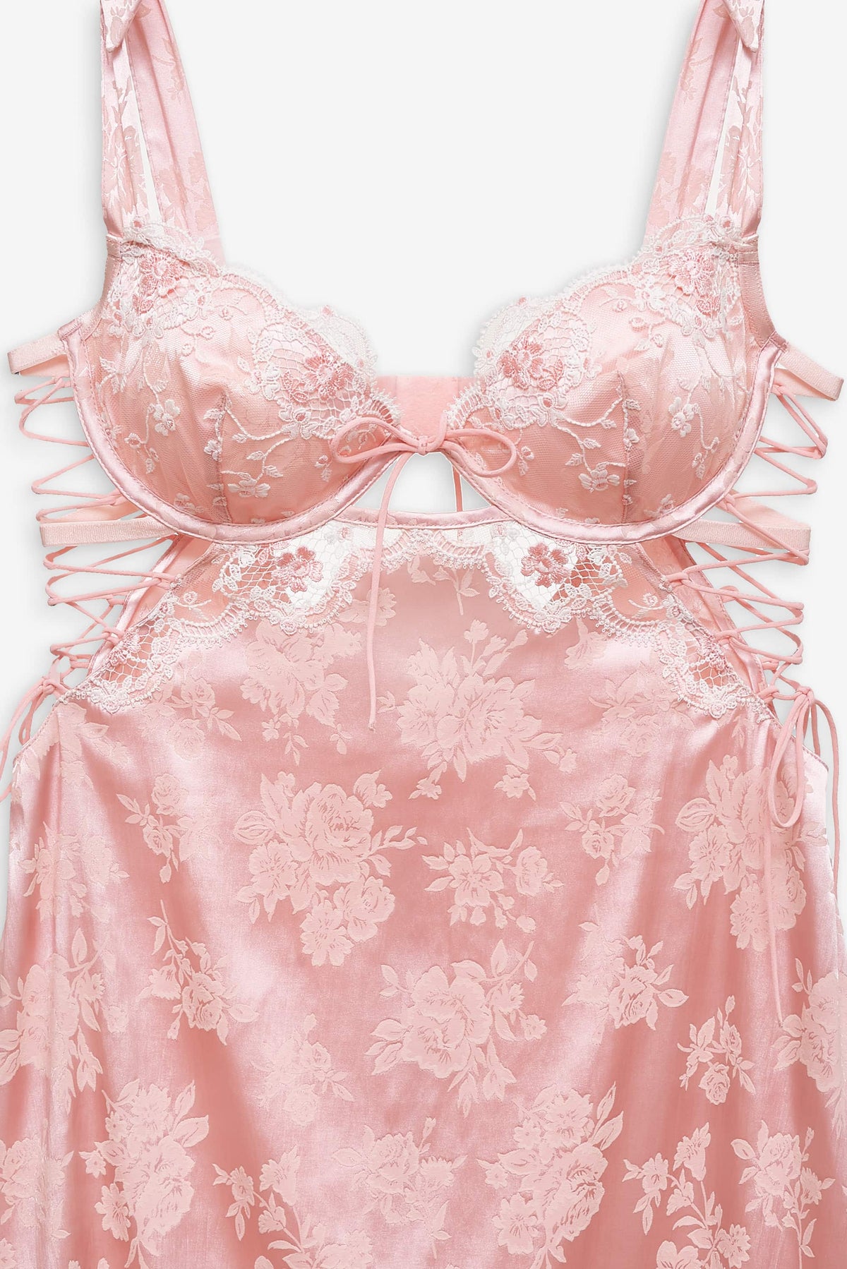 Le Fleur Slip Dress - Peach