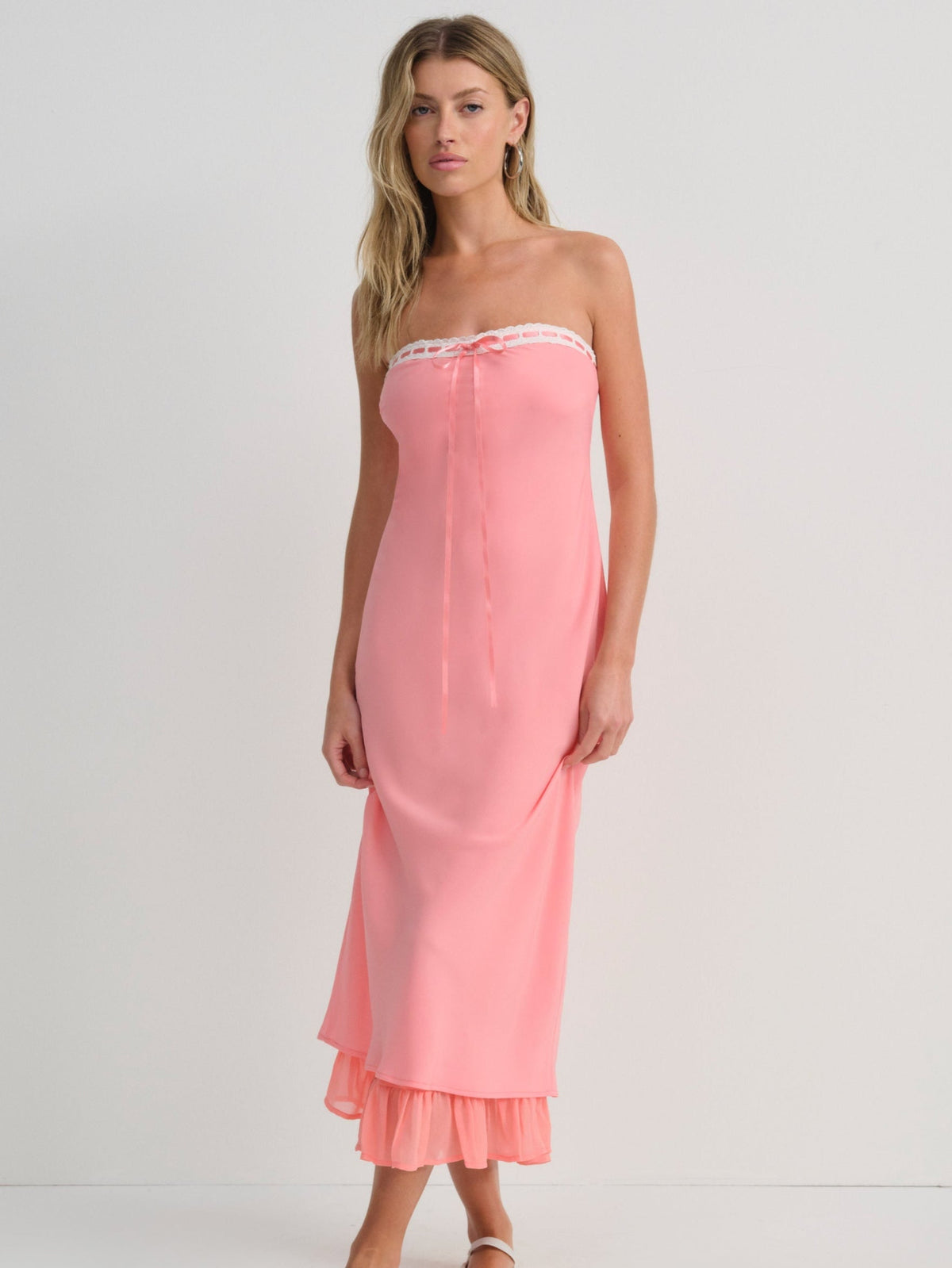 Daisy Mae Midi Dress - Coral