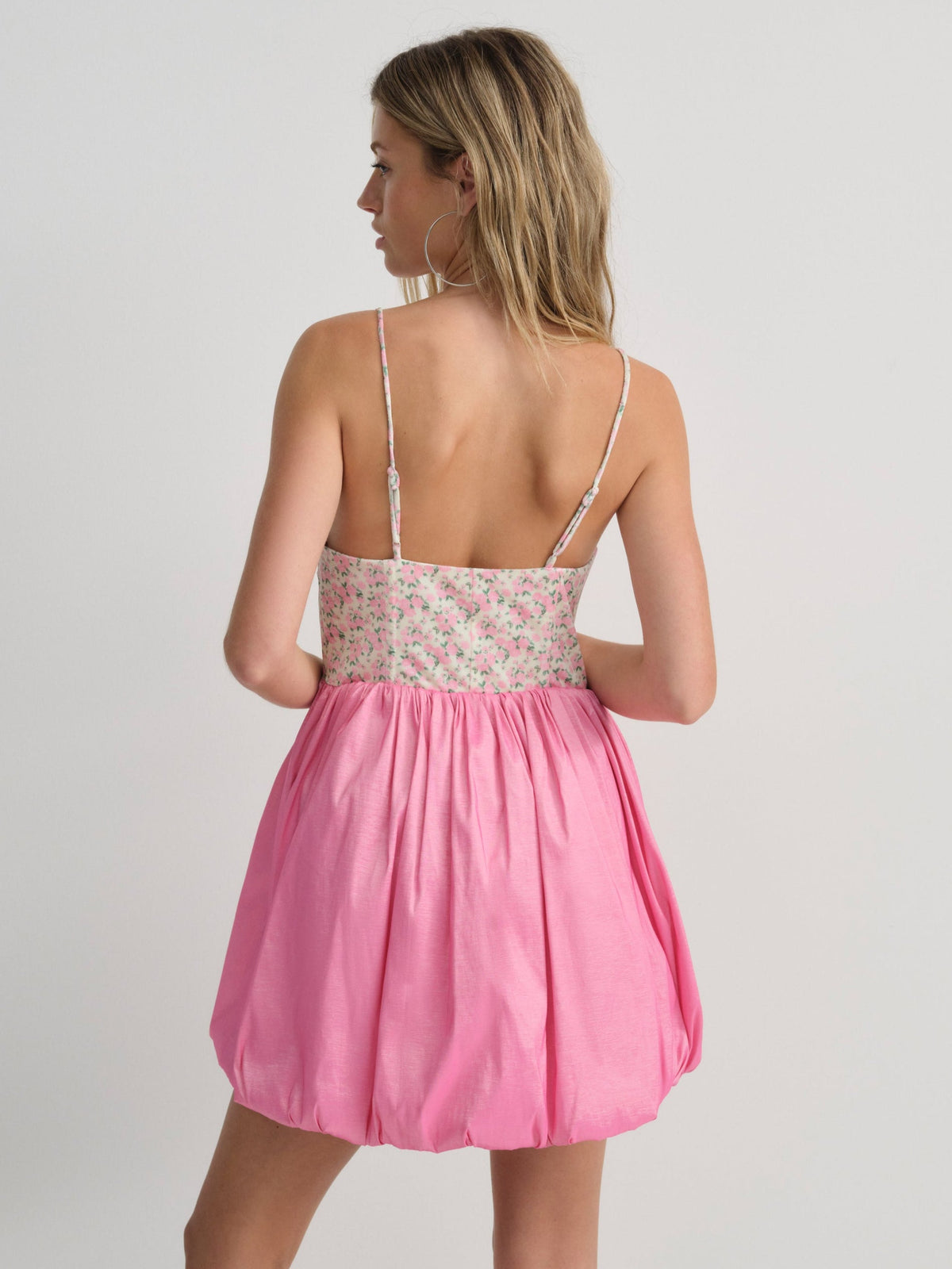 Berry Bud Bubble Mini Dress - Pink