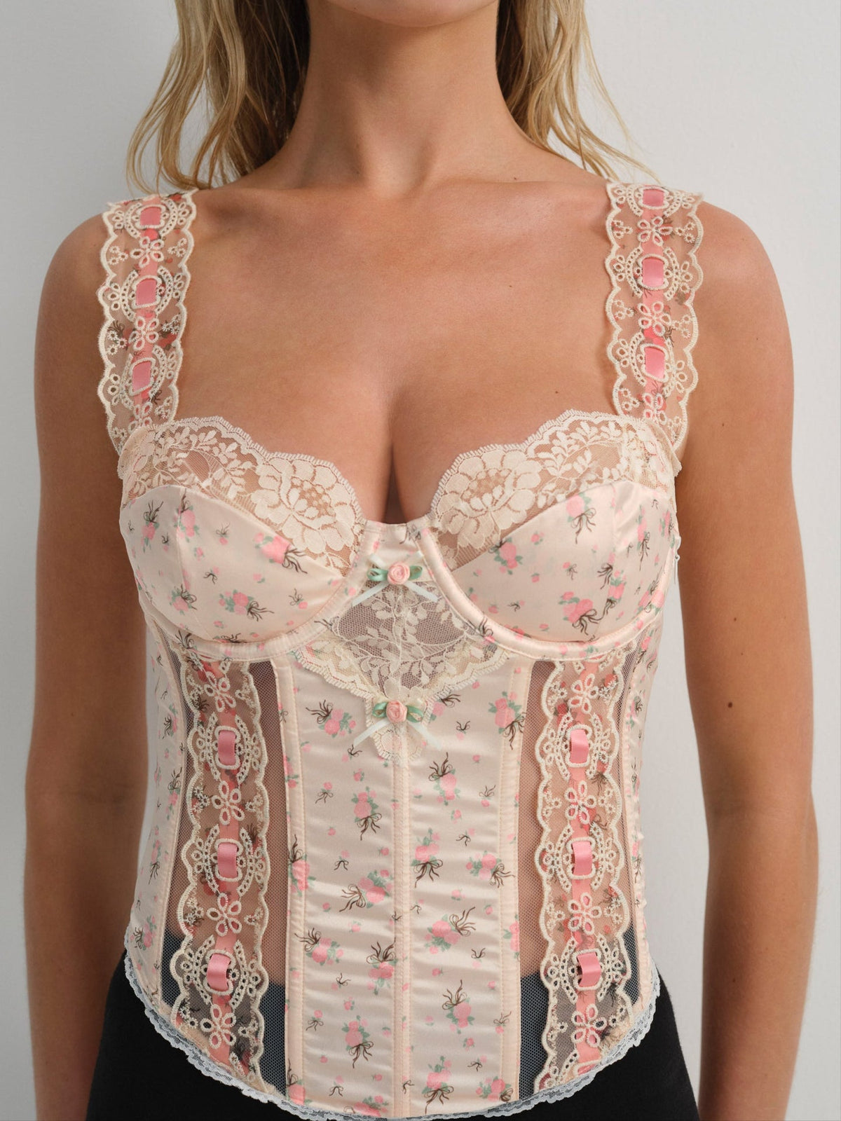 Peaches & Cream Bustier - Peach