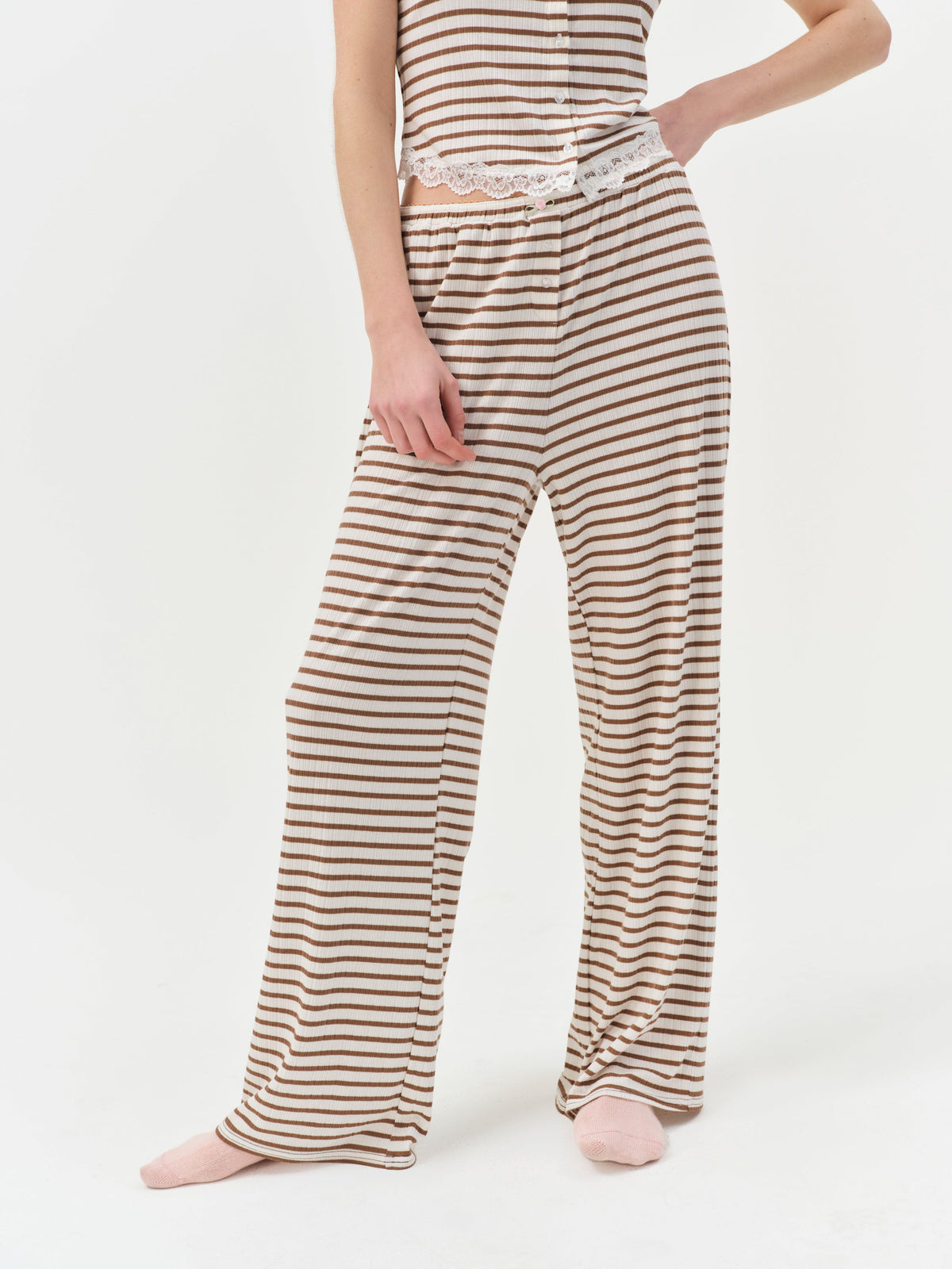 Bella Wide Leg Pant - Brown