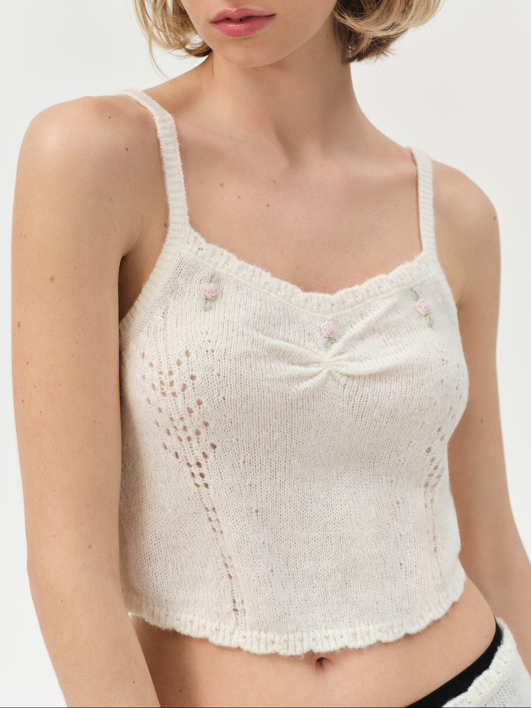 London Knit Cami Top - Cream
