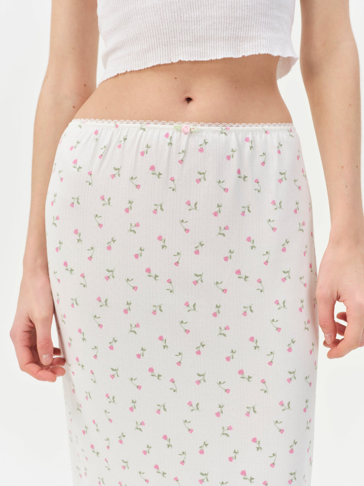 Elliana Midi Skirt - White