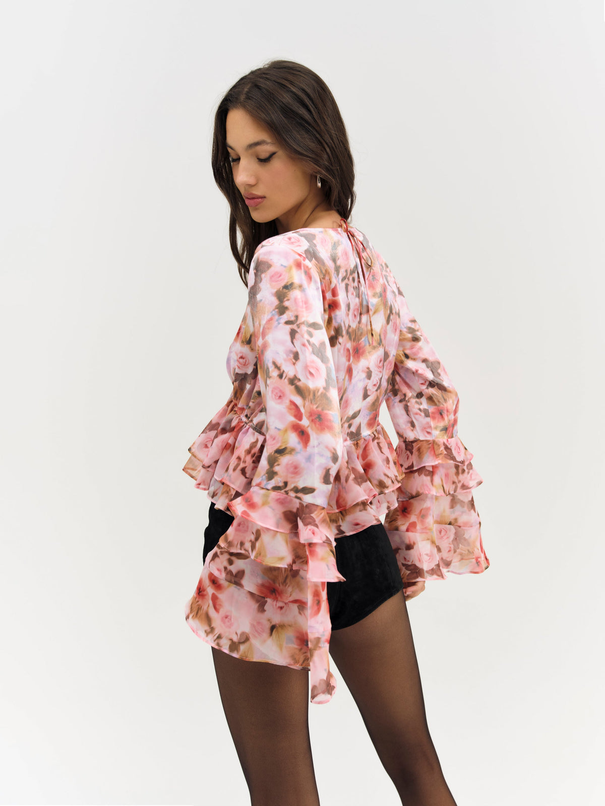 Fallen Floral Top - Pink