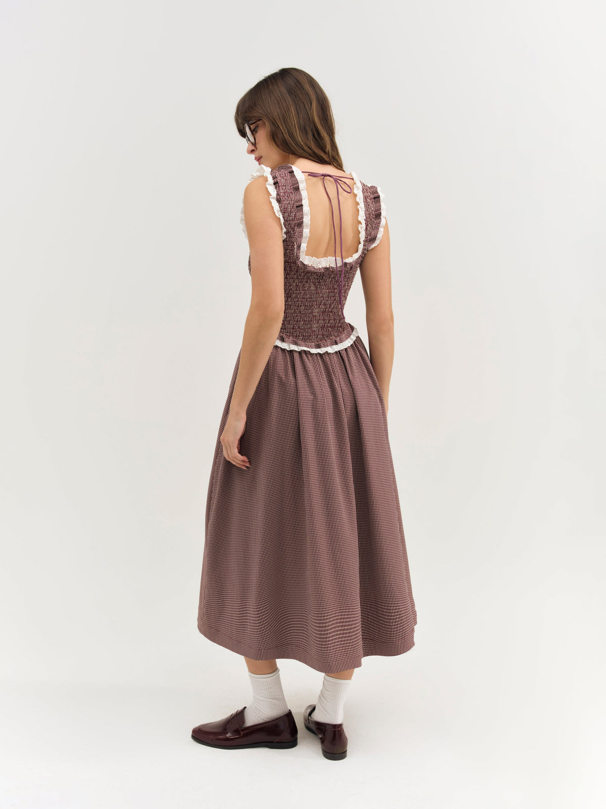 Morgan Midi Dress - Burgundy