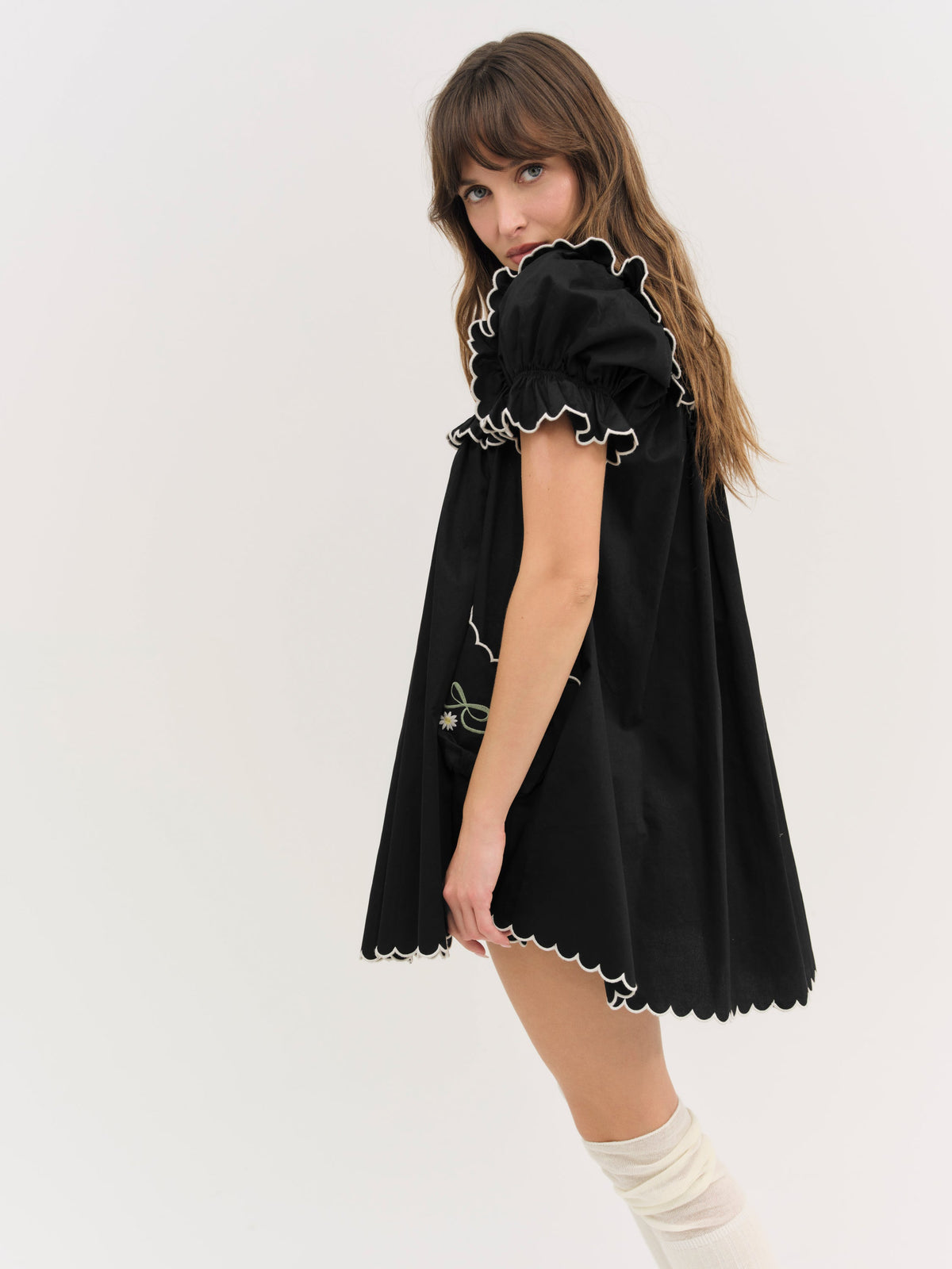 Tea Time Babydoll Dress - Black