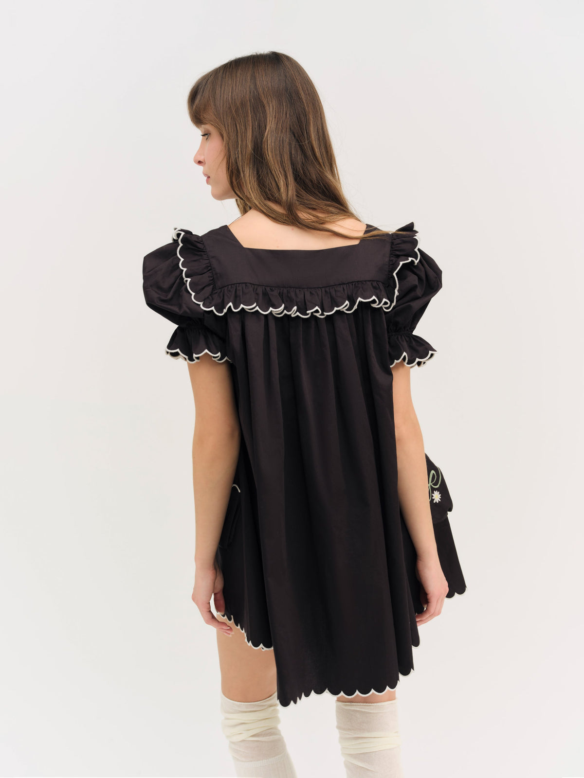 Tea Time Babydoll Dress - Black