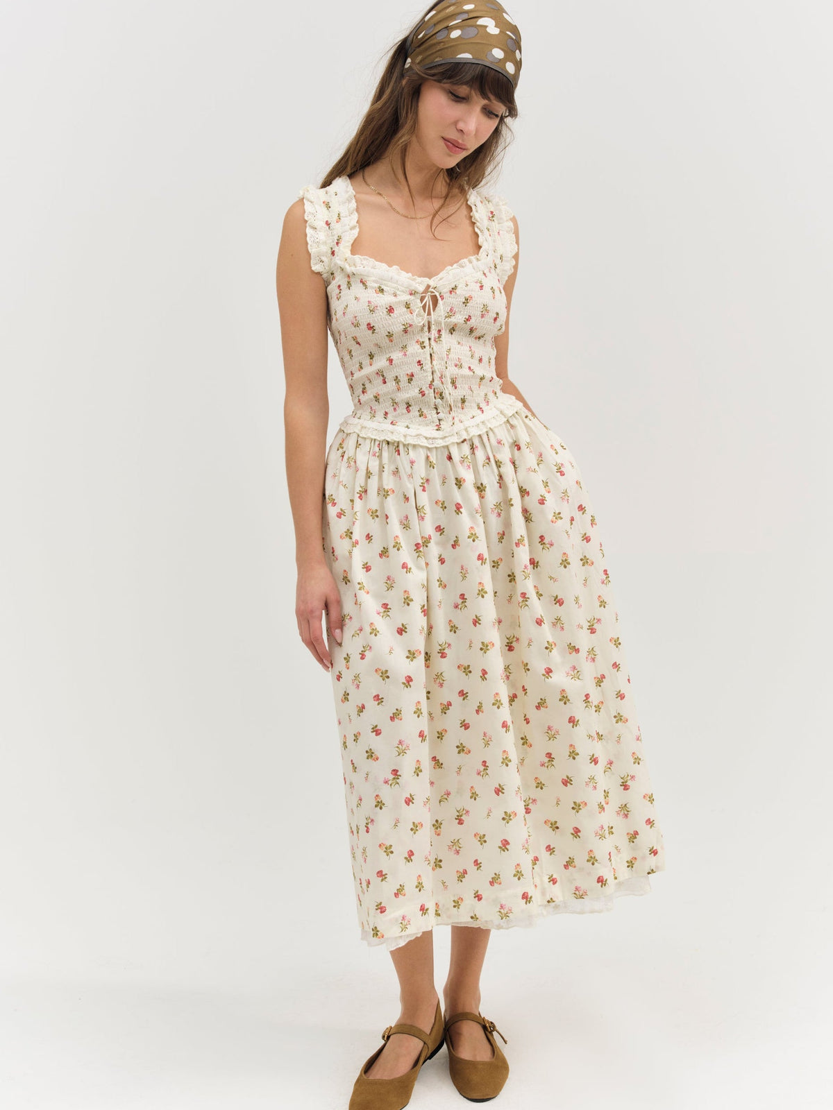 Morgan Midi Dress - White
