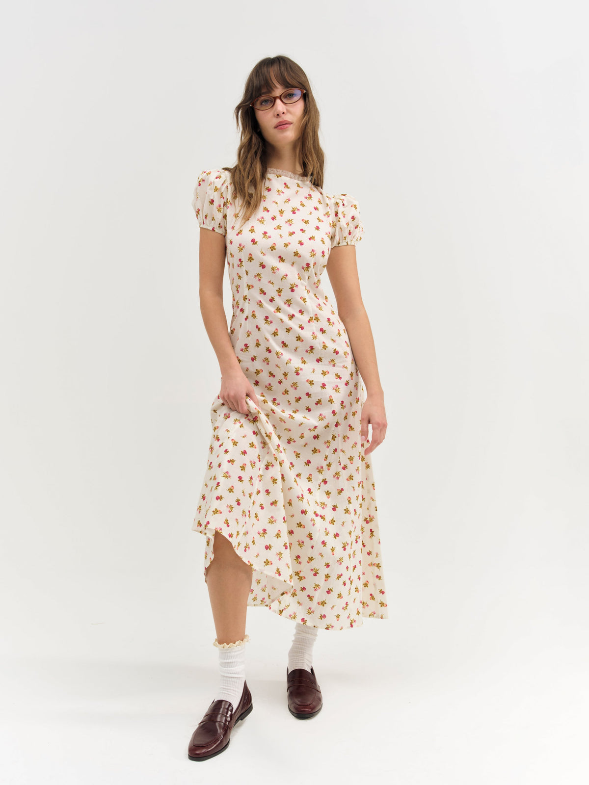 Adahlia Floral Maxi Dress - Cream