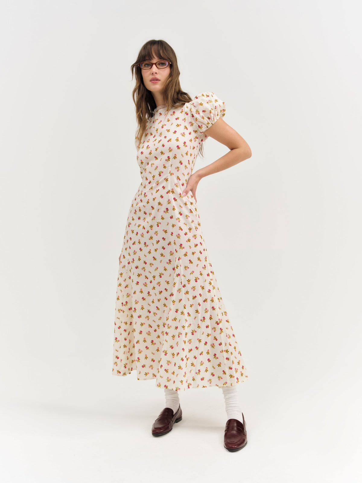 Adahlia Floral Maxi Dress - Cream