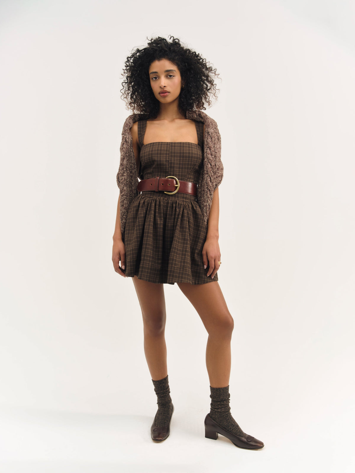 Ginny Mini Dress - Brown