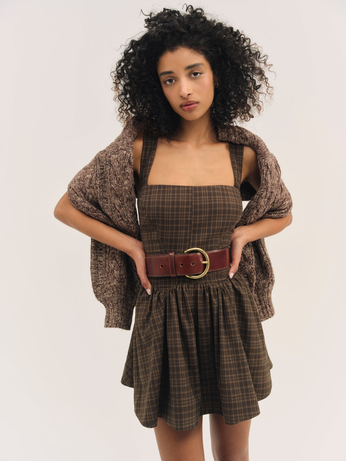 Ginny Mini Dress - Brown