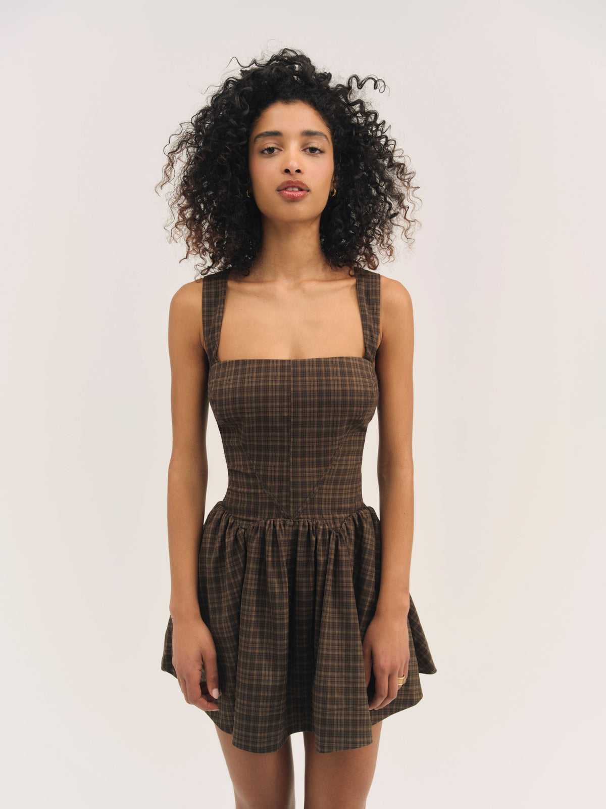 Ginny Mini Dress - Brown