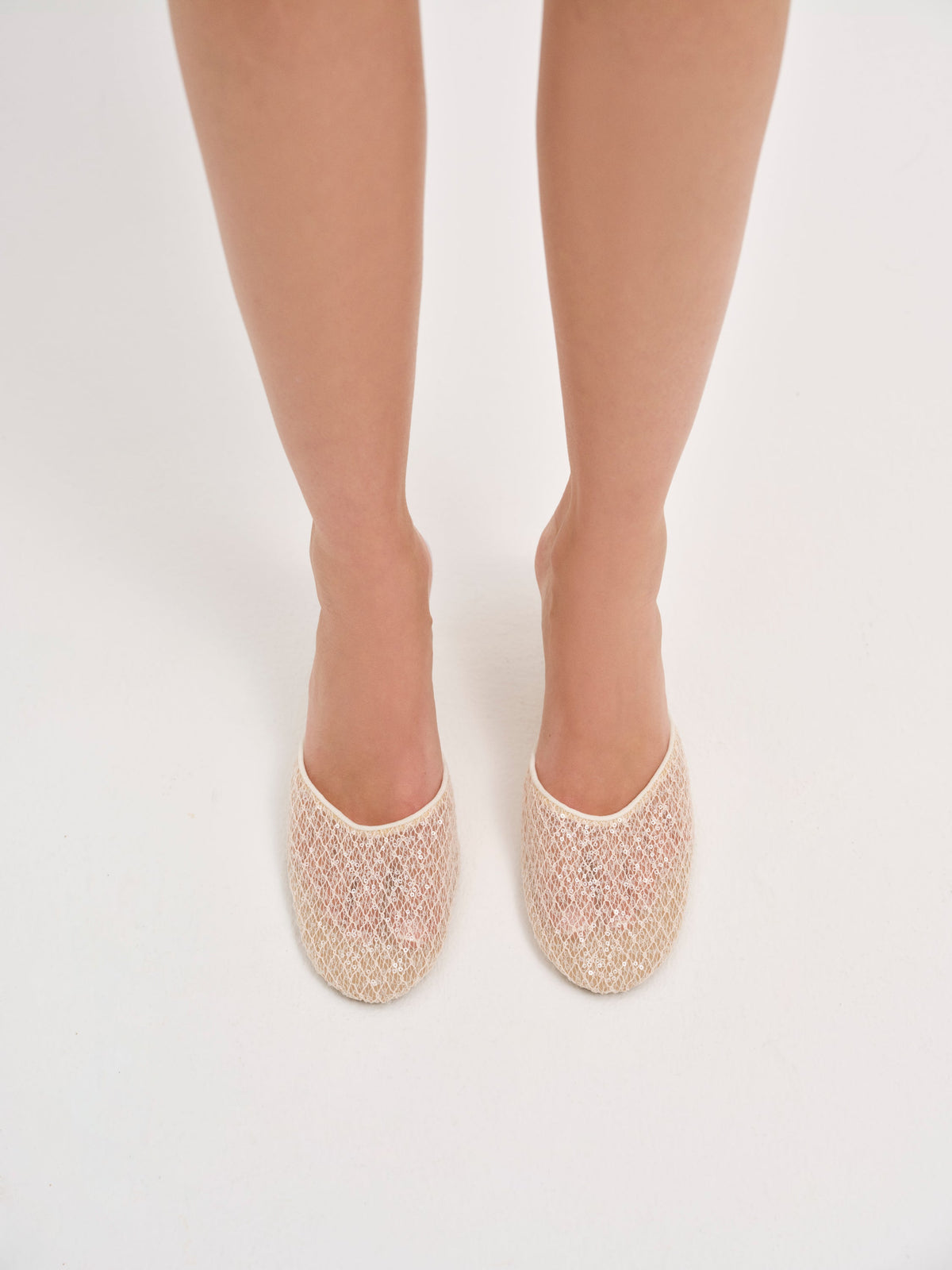Claudia Lace Heel - White