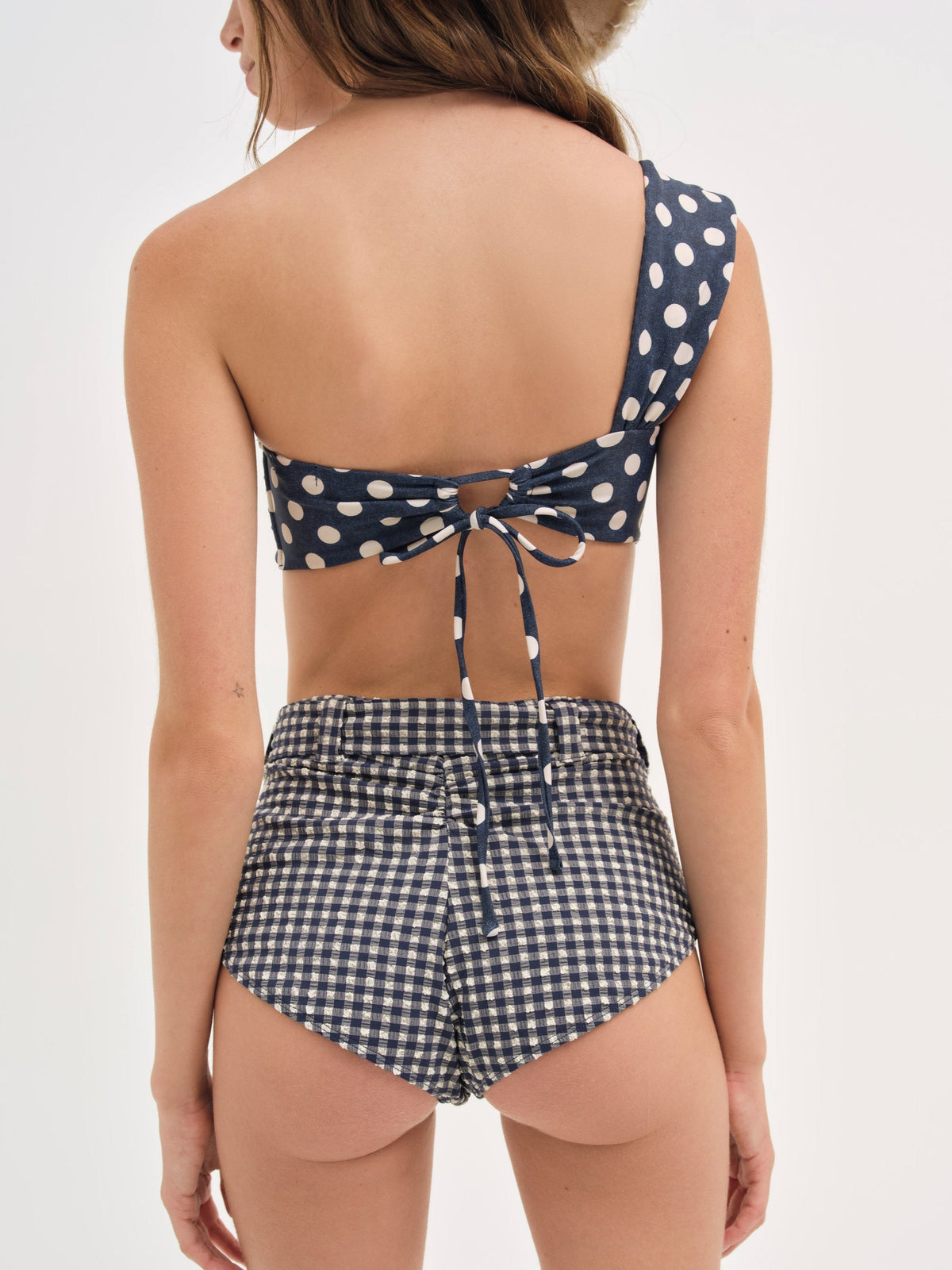 Gingham Swim Short - Blue