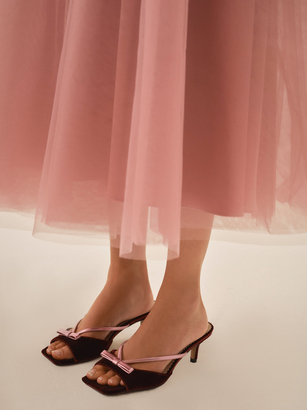 Grace Mule Heel - Burgundy