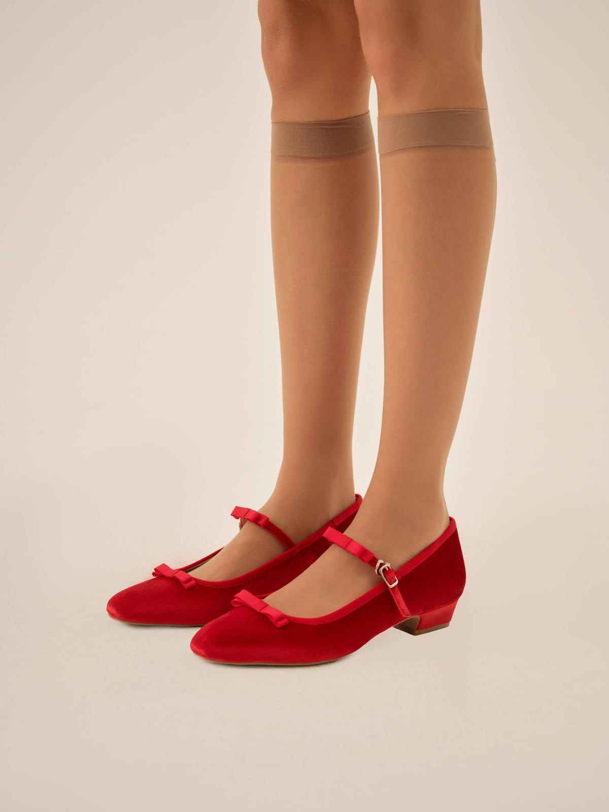 Lucia Velvet Mary Jane - Red