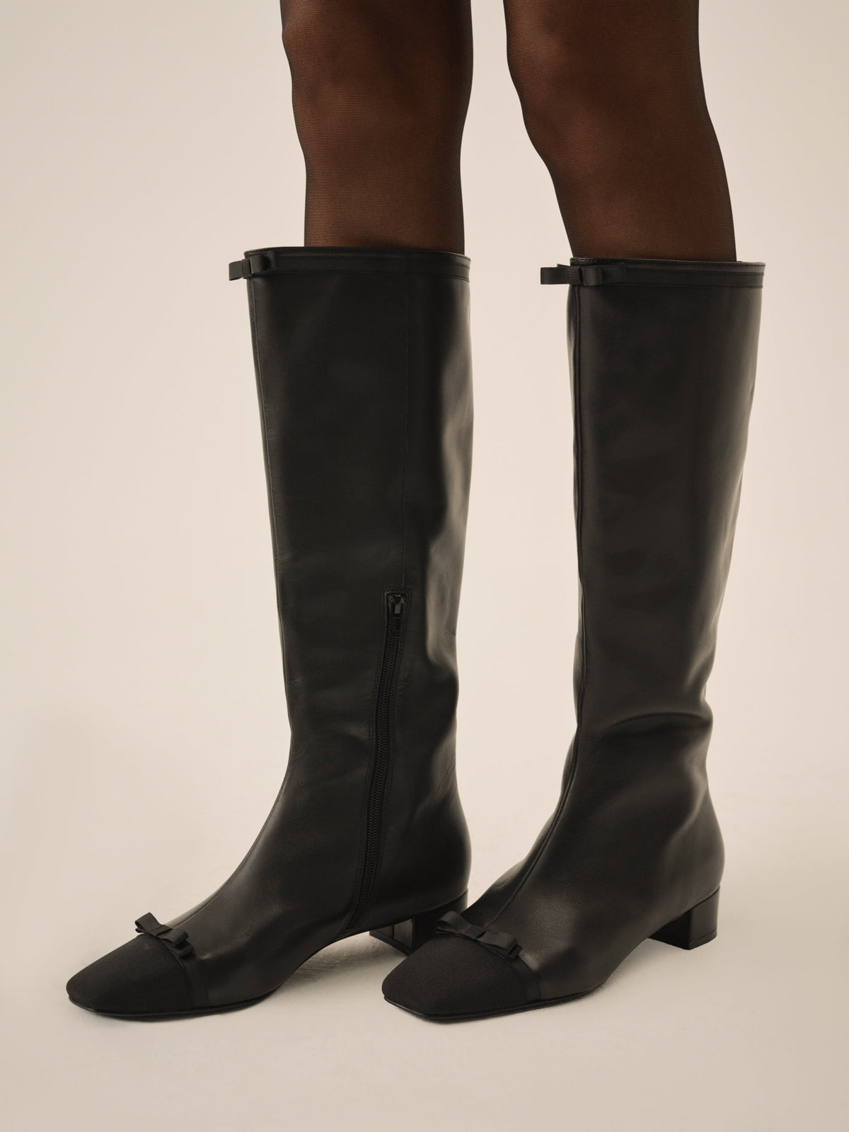 Claudine Cap Toe Boot - Black