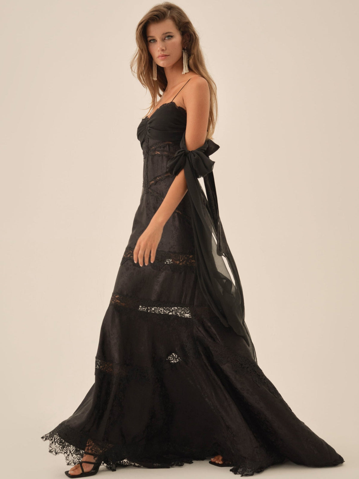 Rita Lace Gown - Black