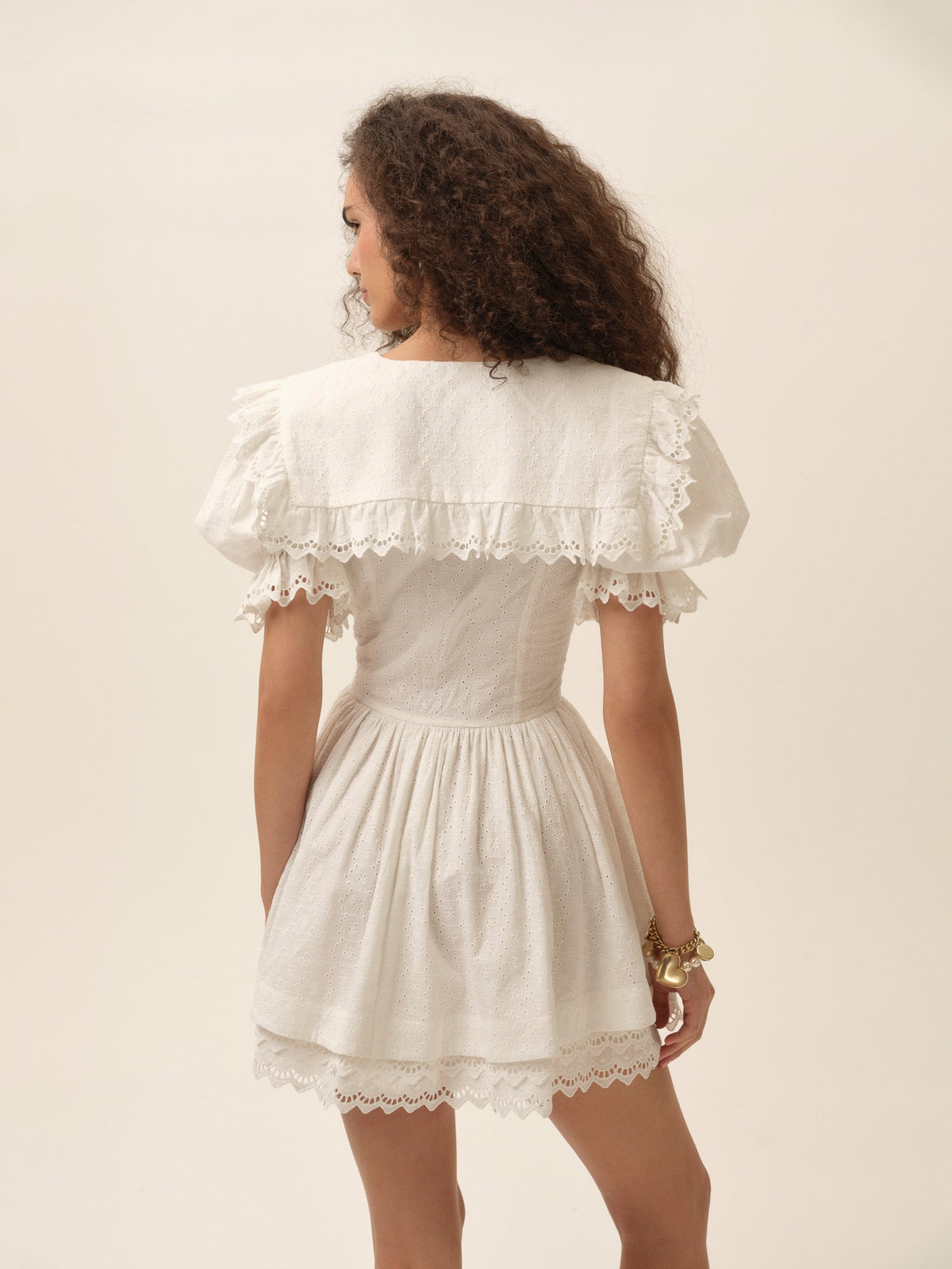 Marilyn Collared Mini Dress - White