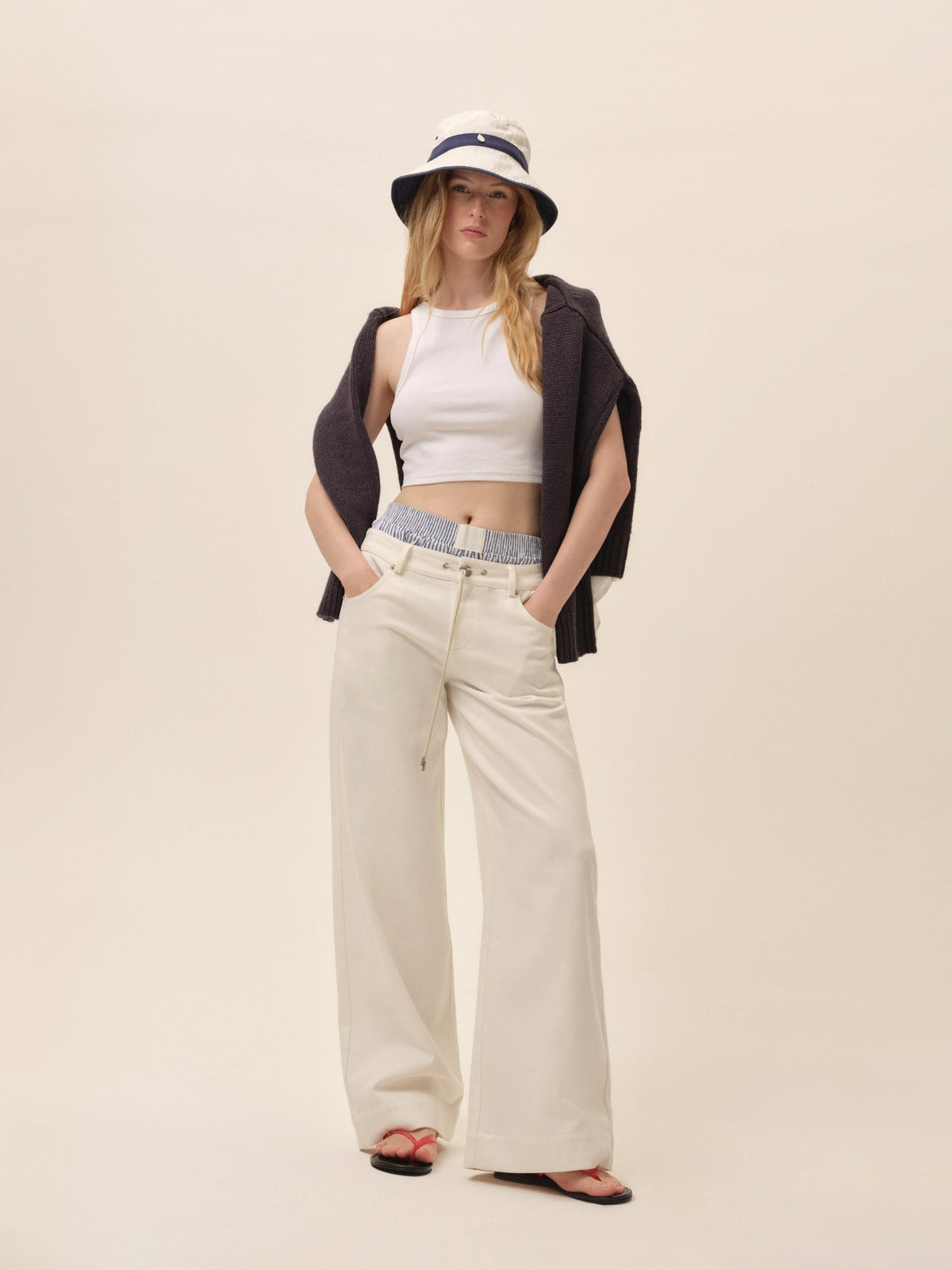 Agnes Denim Pants - White