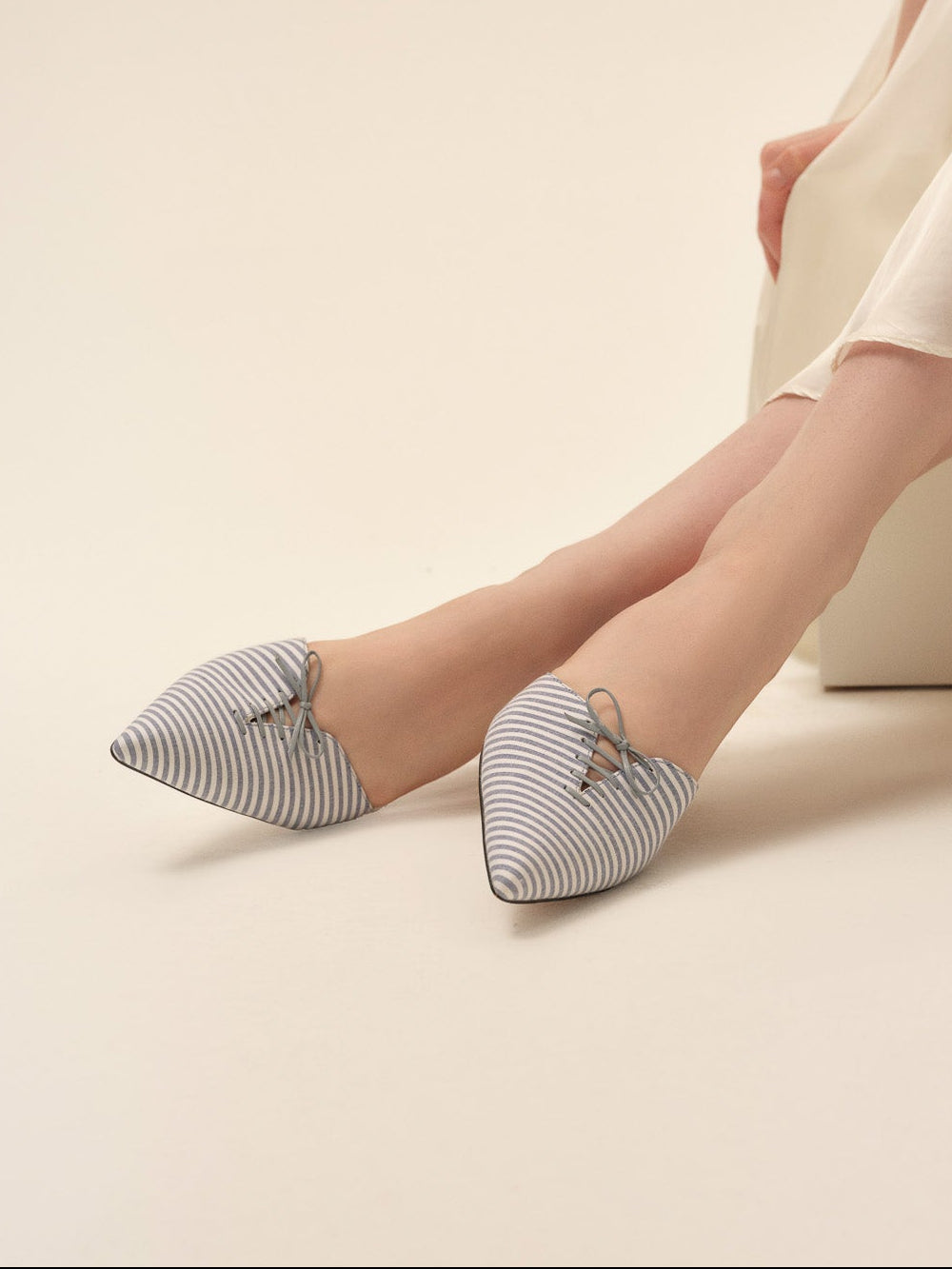 Amy Linen Mule - Blue