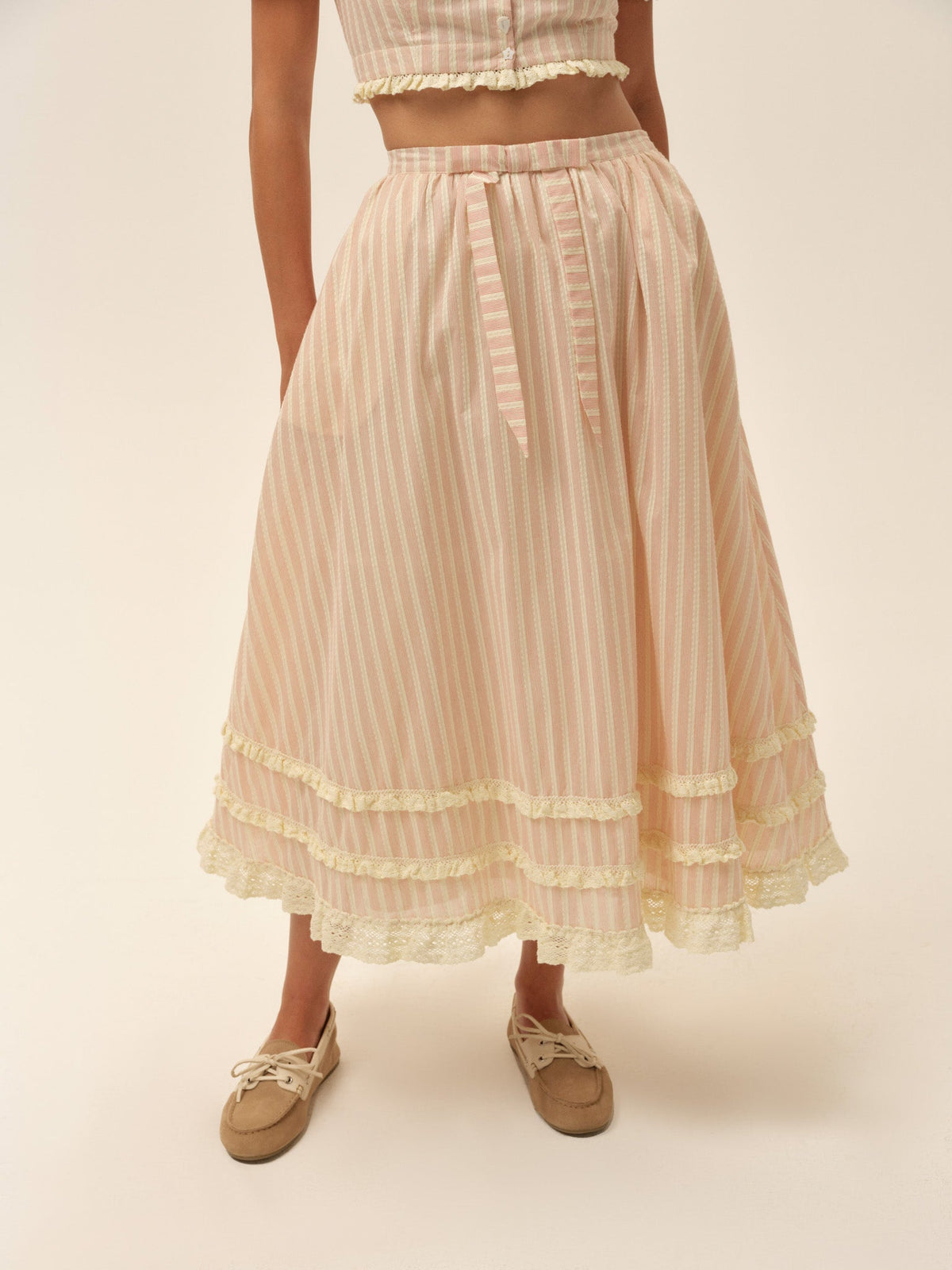 Naomi Midi Skirt - Red