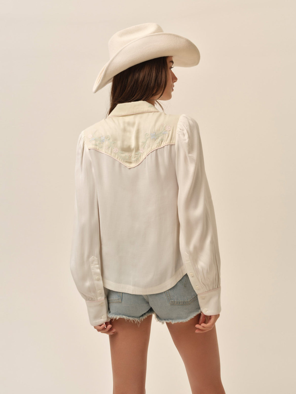 Debbie Button Up Top - Cream