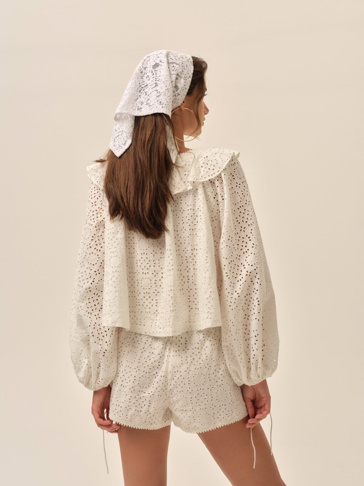 Willa Eyelet Top - White