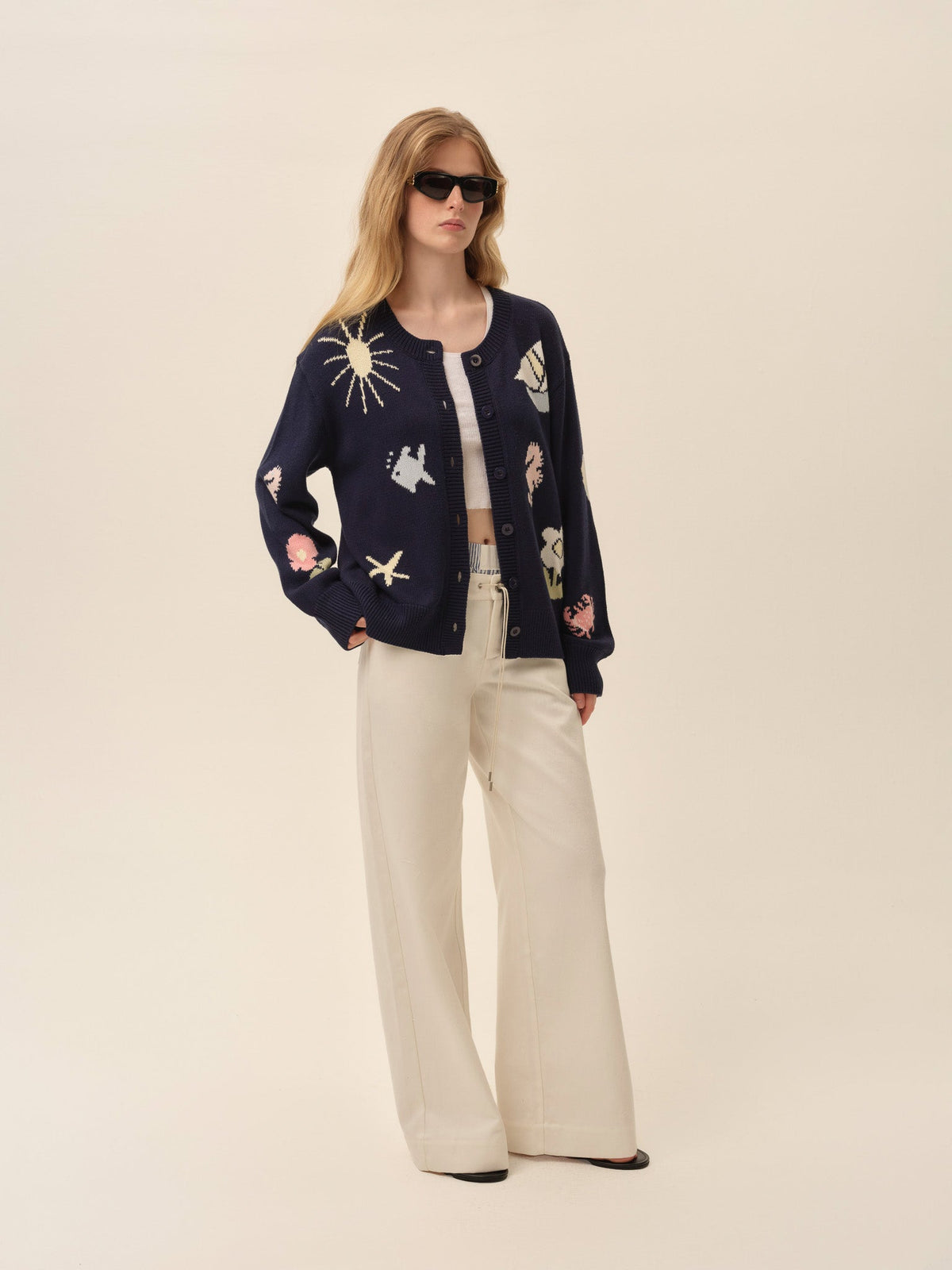 Marie Nautical Cardigan - Blue