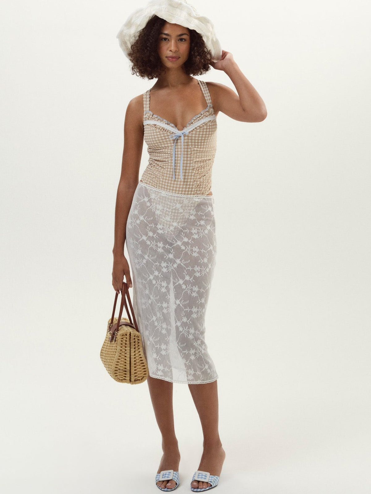 Betty Bouquet Coverup Midi Skirt - Natural