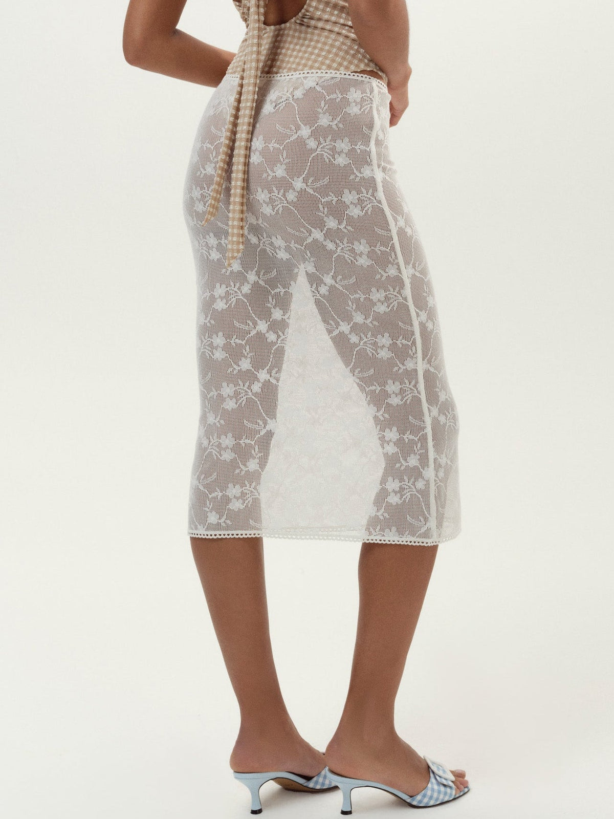 Betty Bouquet Coverup Midi Skirt - Natural