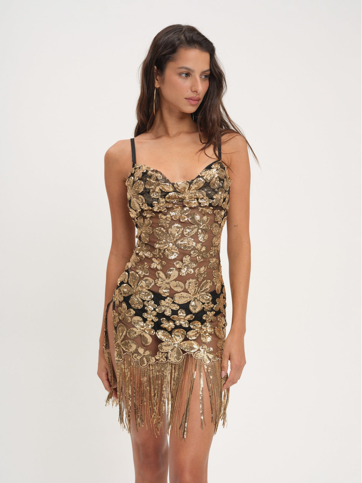 Colette Mini Dress - Gold
