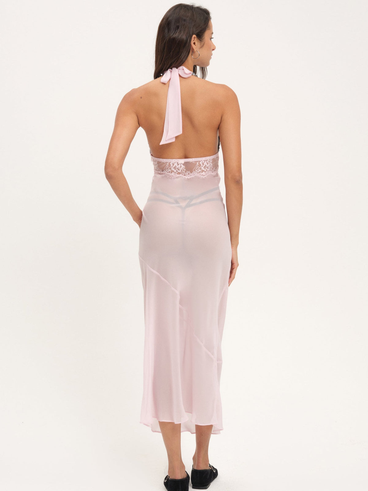 Maia Maxi Slip Dress - Pink