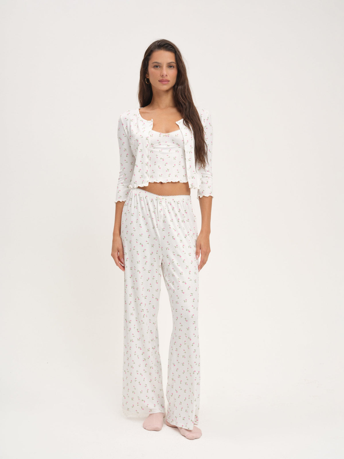 Elliana Wide Leg Pant - White