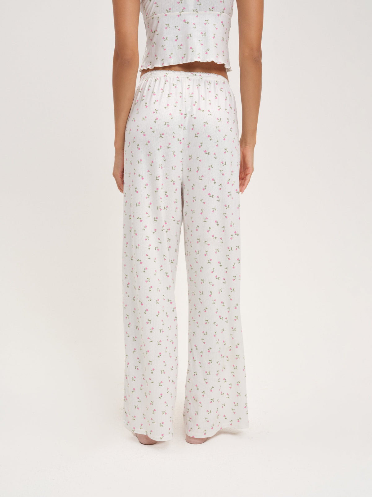 Elliana Wide Leg Pant - White