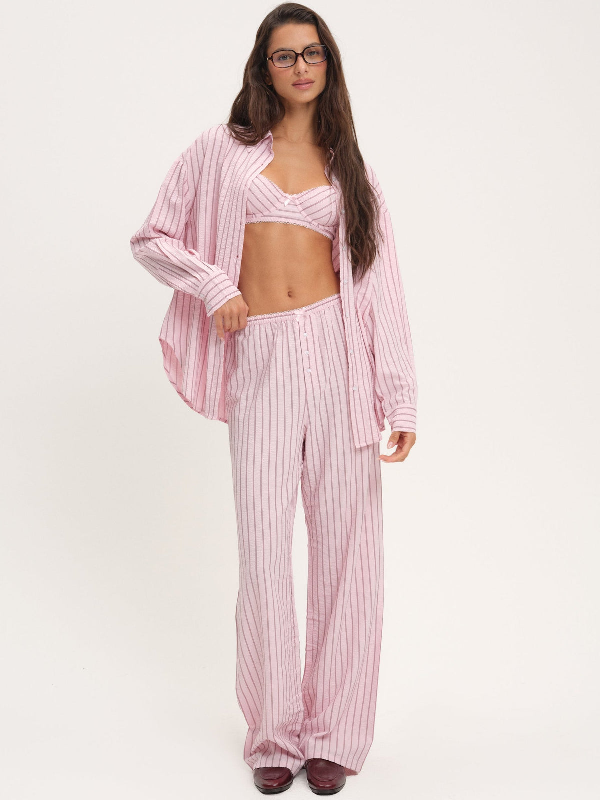 Mindy Button-Down Shirt - Pink