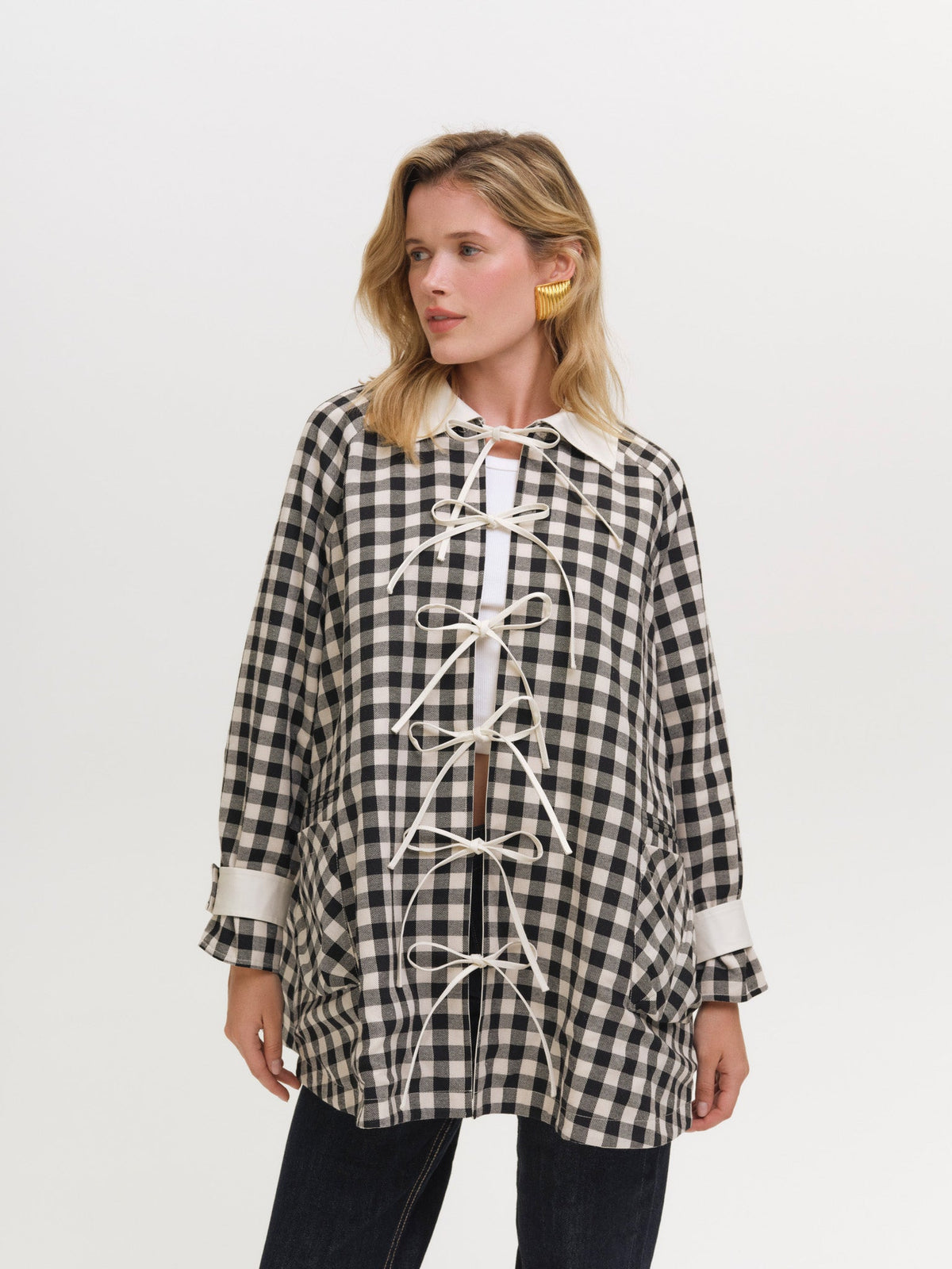Tiana Reversible Trench Coat - Cream