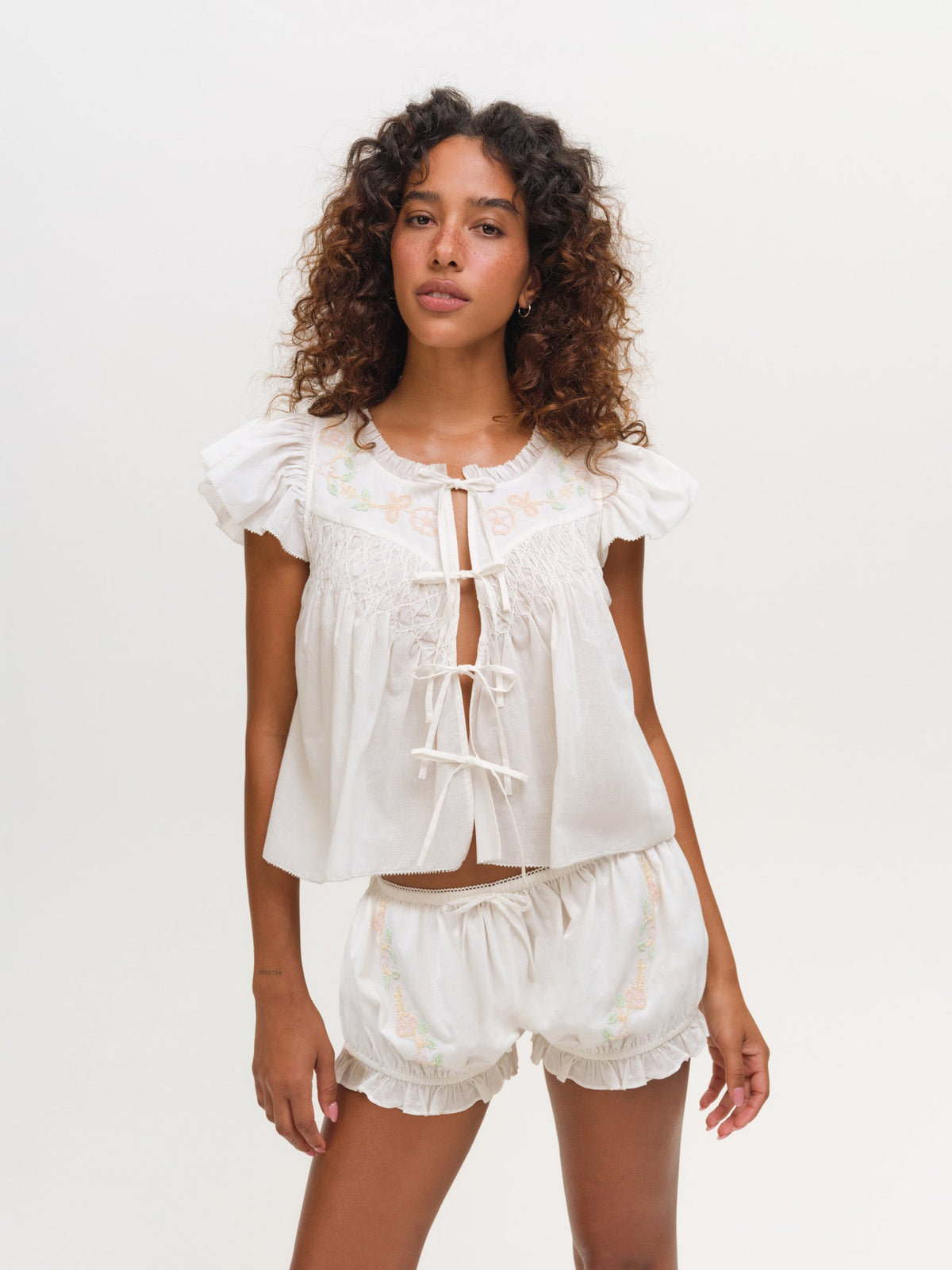 Megan Sleep Top - White