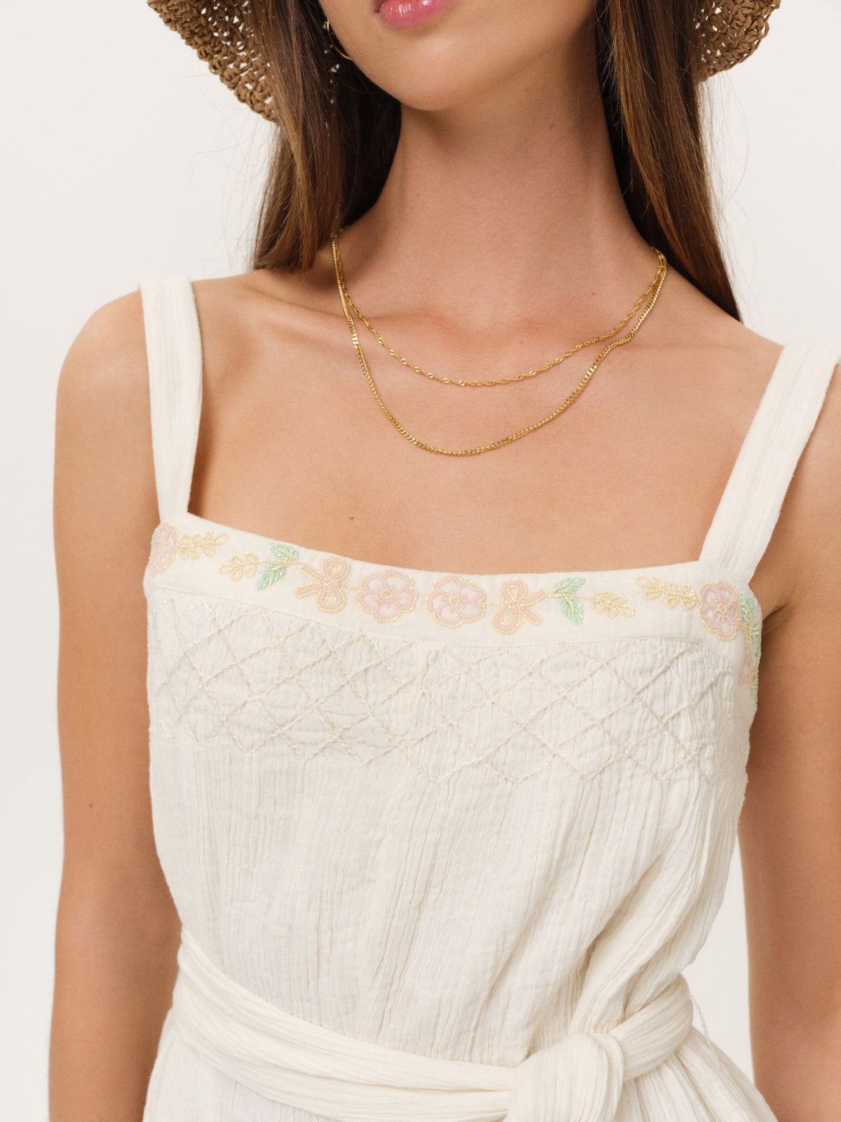 Leah Romper - Cream